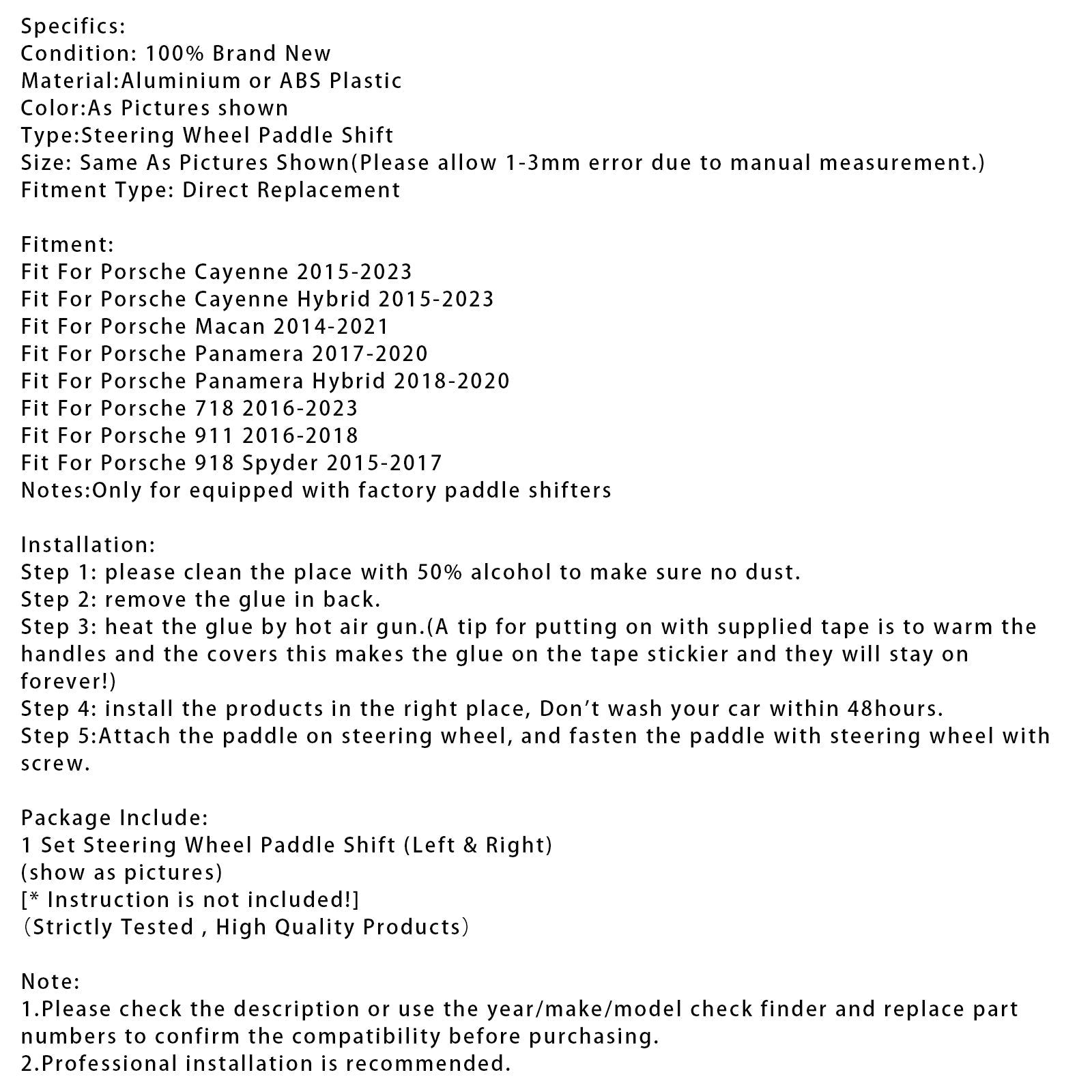 Palets de cambio de velocidad conduciendo para Porsche Cayenne Macan