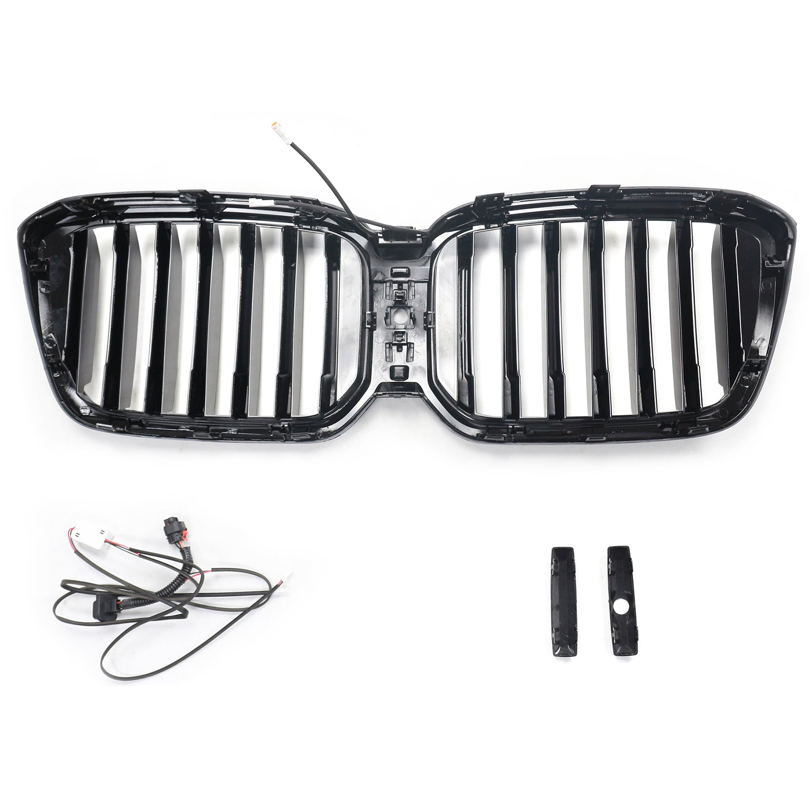 Bright Black Bumper-rooster met gat met gat voor camera voor BMW X3 G01 X4 G02 2022-2025