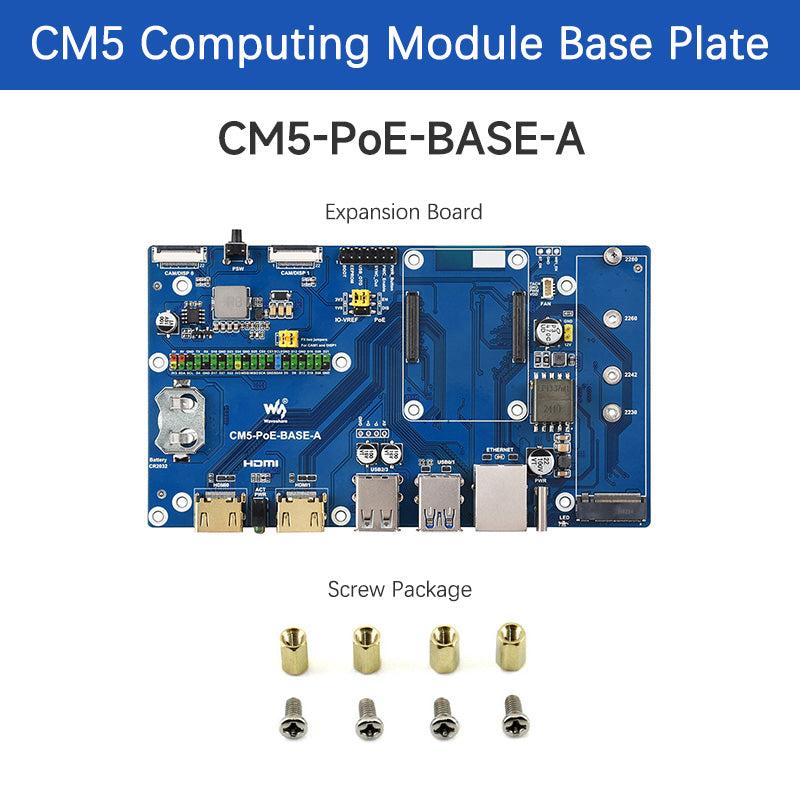 Modulo di estensione Poe Raspberry Pi CM5, M.2 NVME Compatibile Card