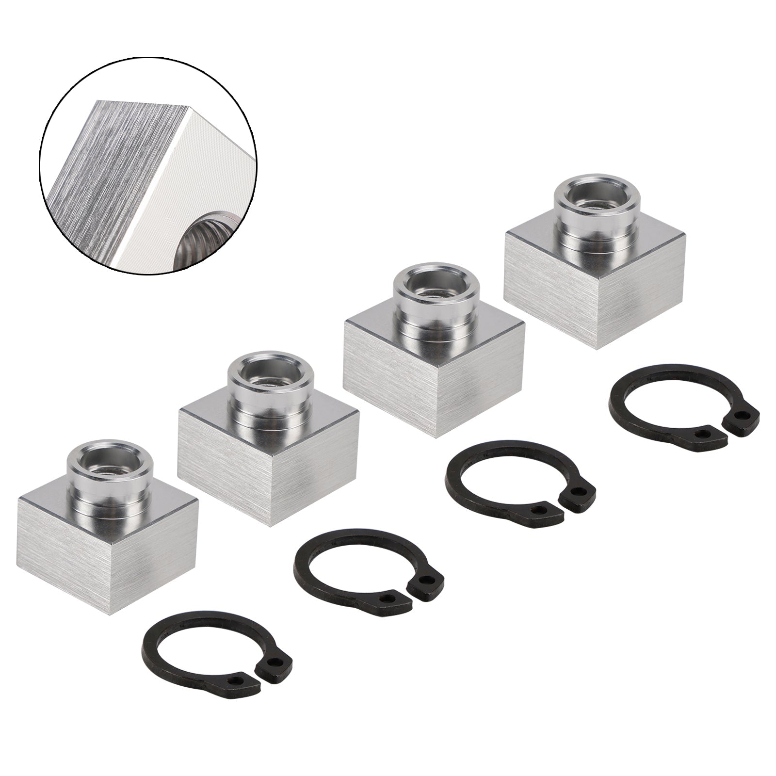 Juego de 4 tuercas y anillos elásticos para remolque de motonieve (04414 03400) para Triton XT y Lt