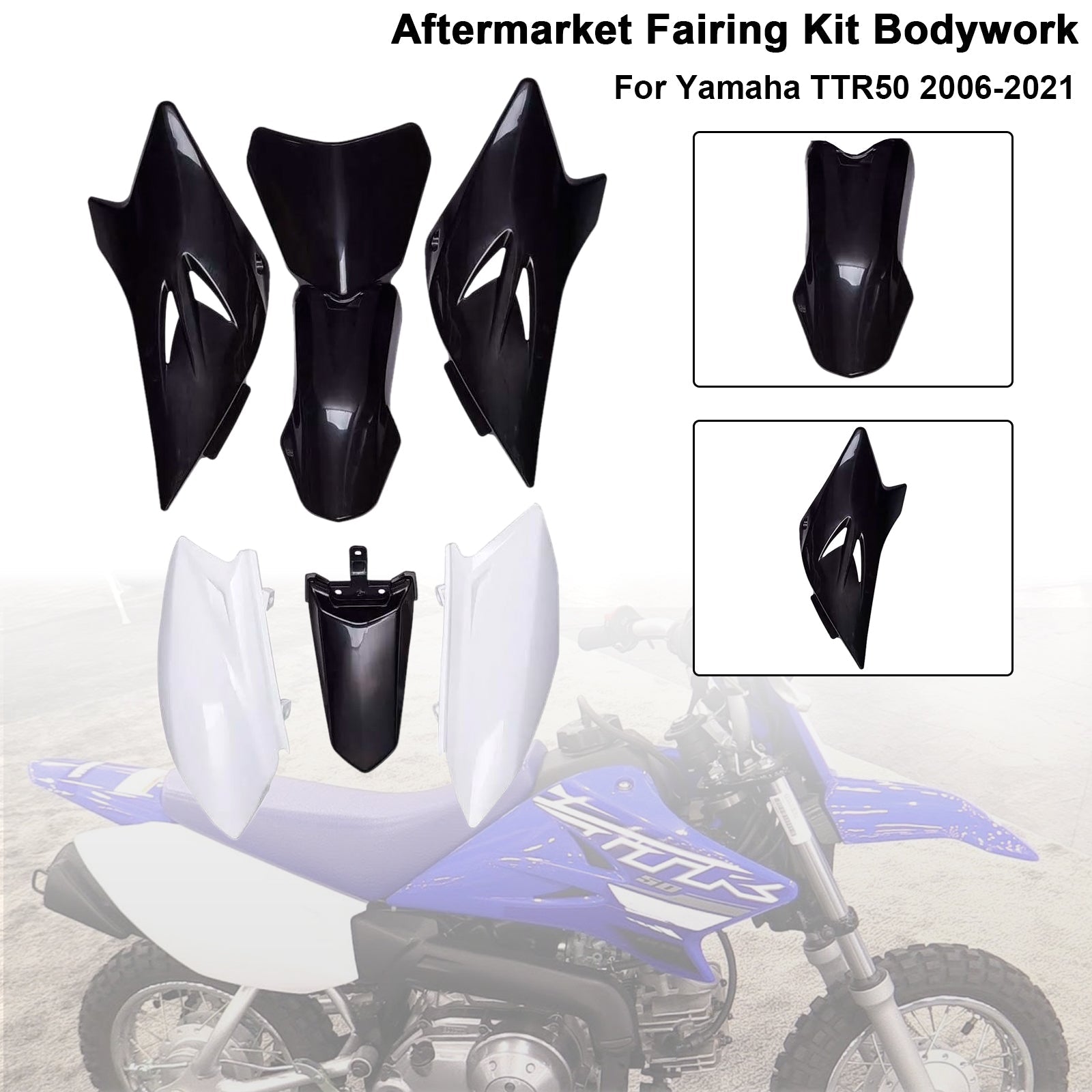 Kit per il corpo in plastica per carenatura di fango anteriore e posteriore per Yamaha TTR50 2006-2021