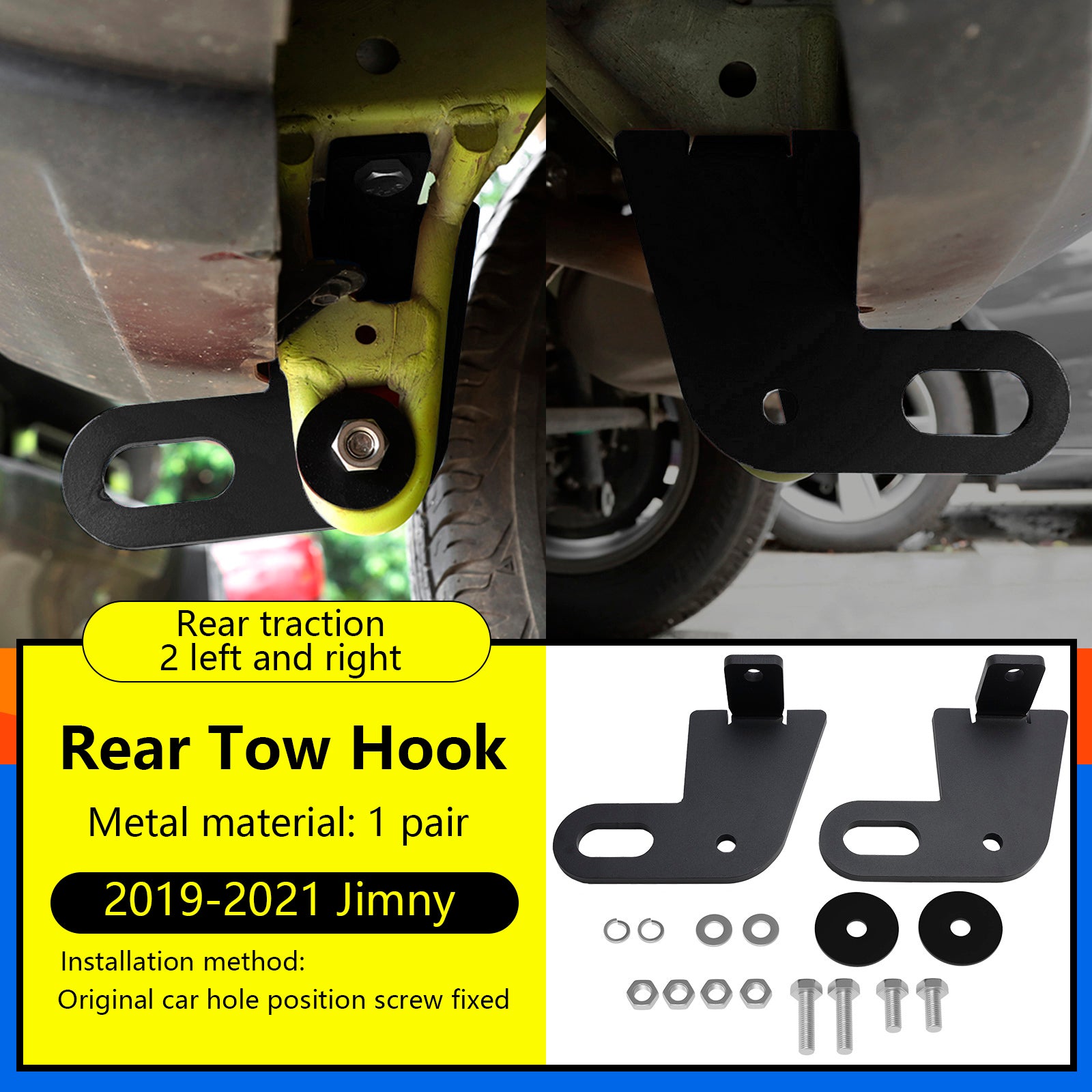 Takaosa vasen ja oikea takavaunun koukku 2 huonetta Suzuki Jimny JB64W JB74 2019-2023