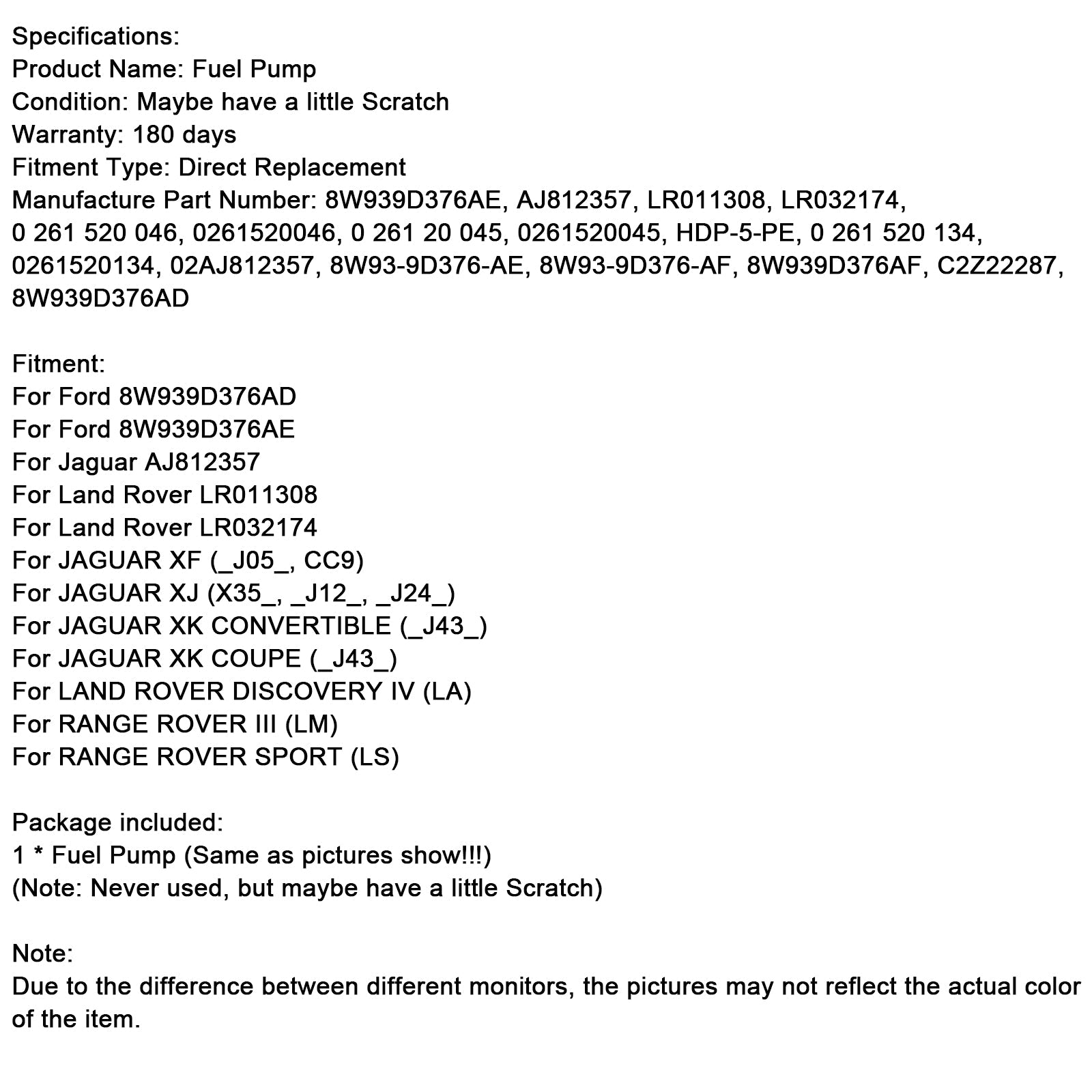 Bomba de combustible de alta presión Range Rover Sport 5.0L para Land Rover Discovery IV