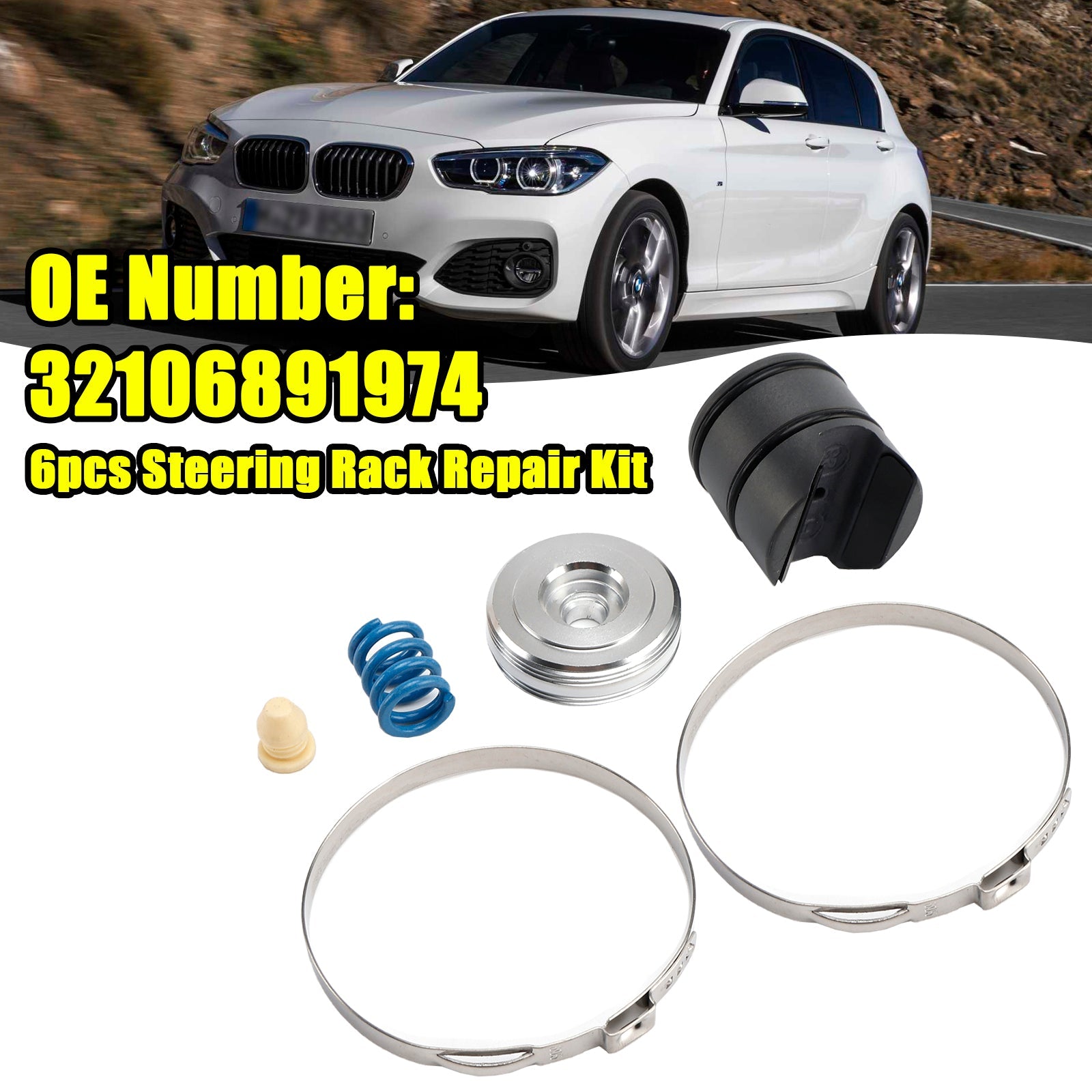 Kit de réparation de crémaillère de direction 6x 32106891974 pour BMW F20 F30 1 2 3 4 X1 X3 X4