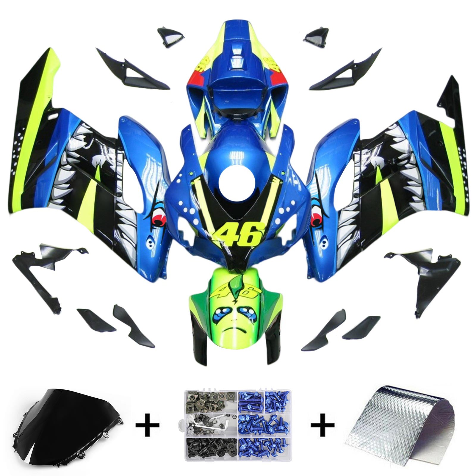 Injection carénage kit carrosserie plastique ABS pour Honda CBR1000RR 2004-2005