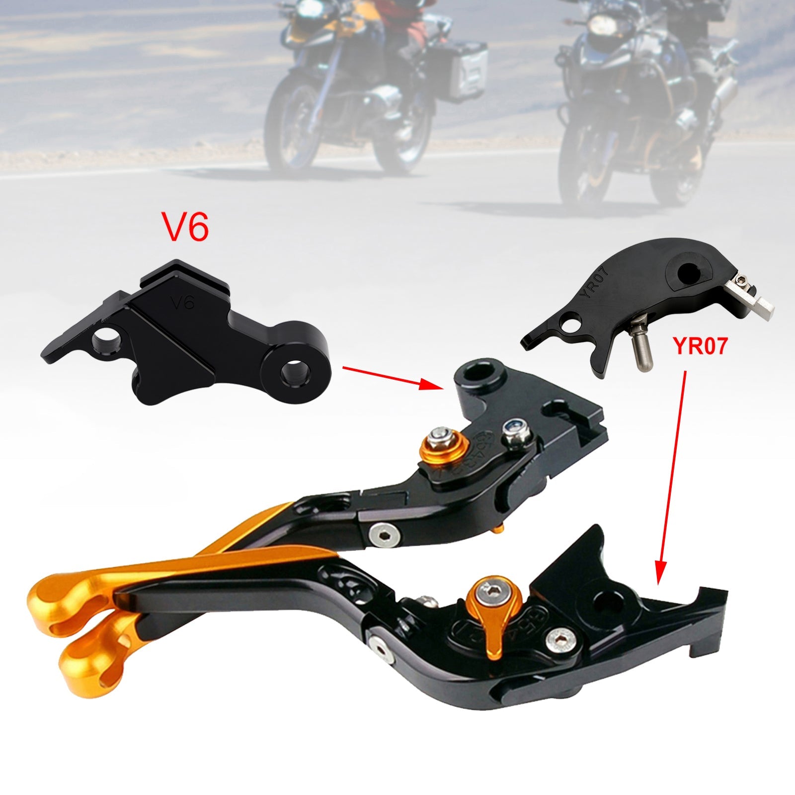 Levier de frein et d'embrayage réglable compatible avec YAMAHA XSR900 XSR900GP MT-09 MT-09SP 24-25