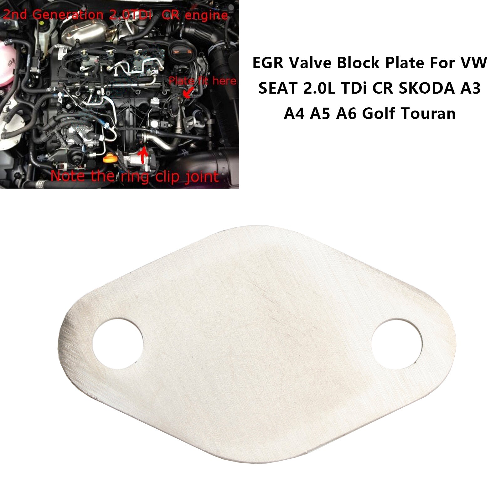 EGR Valve Block Plate pour VW SEAT 2.0L TDi CR SKODA A3 A4 A5 A6 Golf Touran