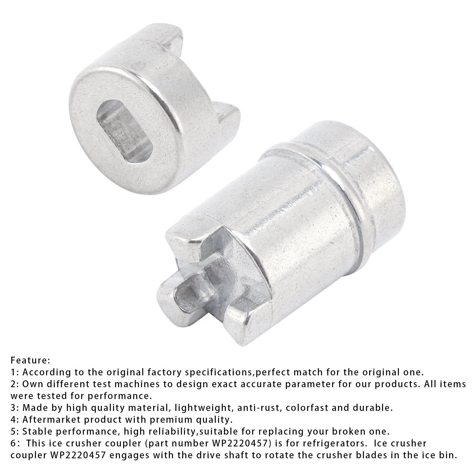 Mimado para la trituradora de hielo para el refrigerador WP2220457 + Acoplamiento WP2220458