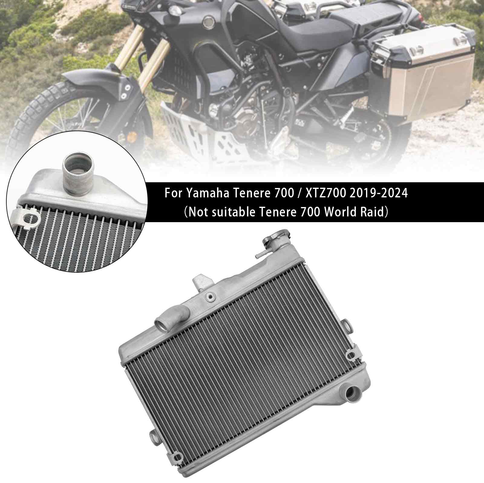 Enfriador de enfriamiento de radiador Yamaha Tenere 700 XTZ700 2019-2024