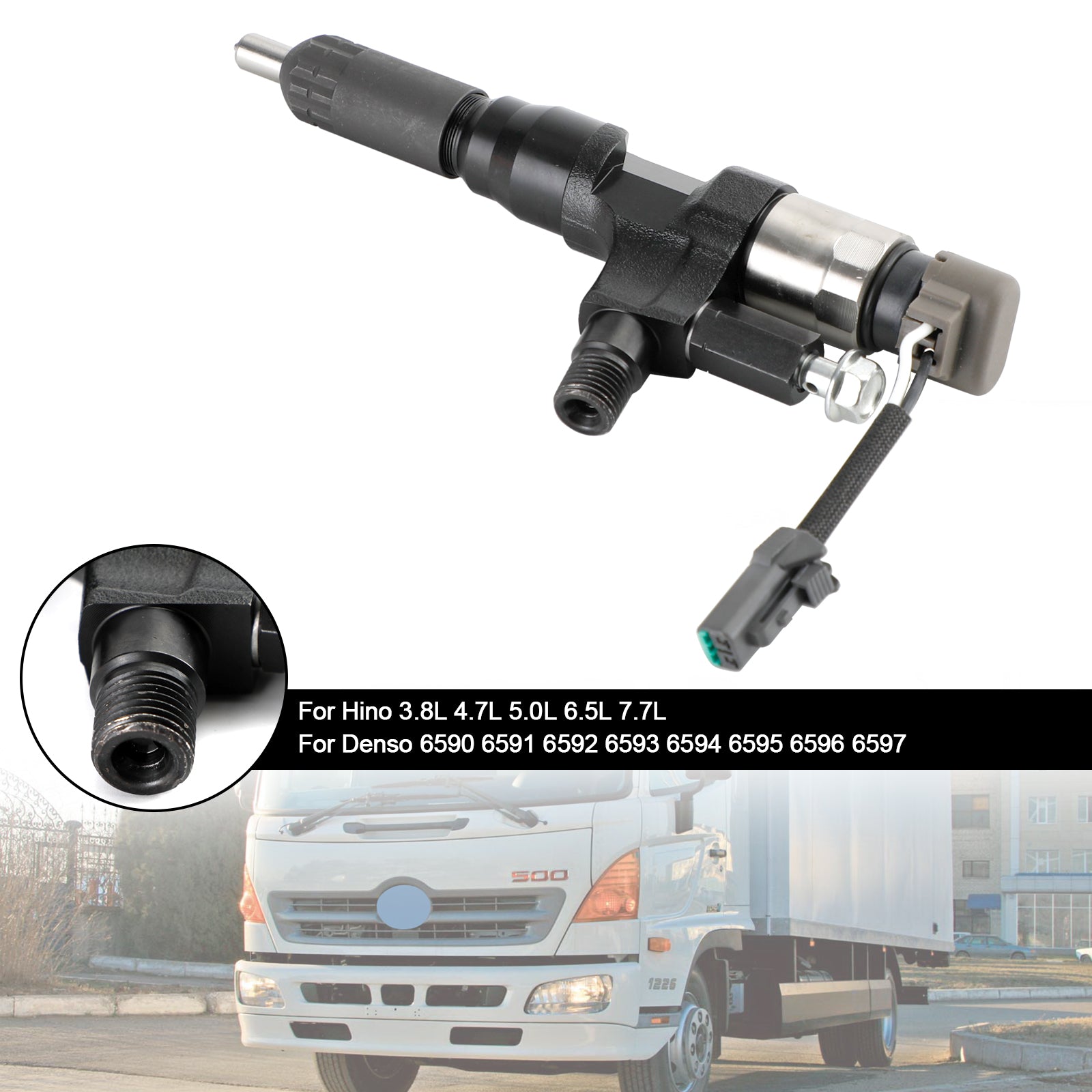 1PCS Fuel Injector 095000-6593 Pour Denso Pour Hino J08E Pour Kobelco SK330-8