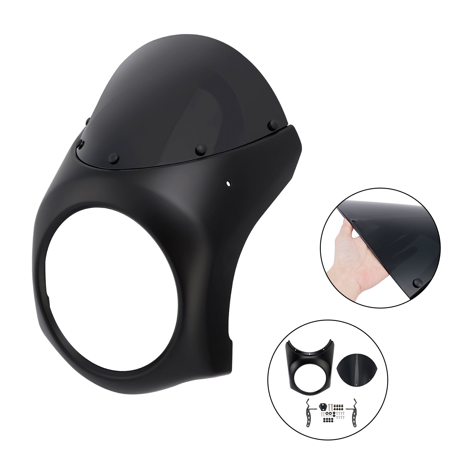 Fiera del parabrezza del faro per eliminatori Kawasaki 500 2024-2025