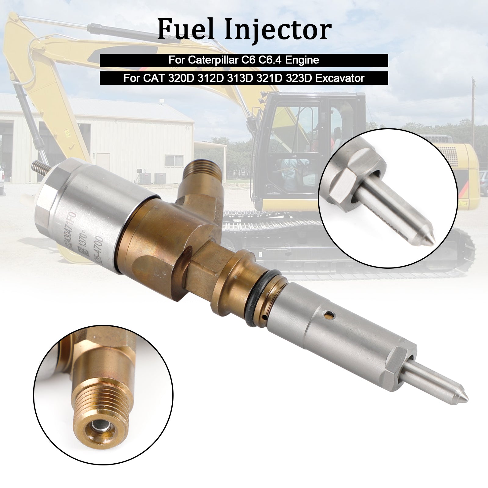 1PCS Fuel Injector 3264700 Pour Caterpillar C6 C6.4 Pour CAT 320D Excavator