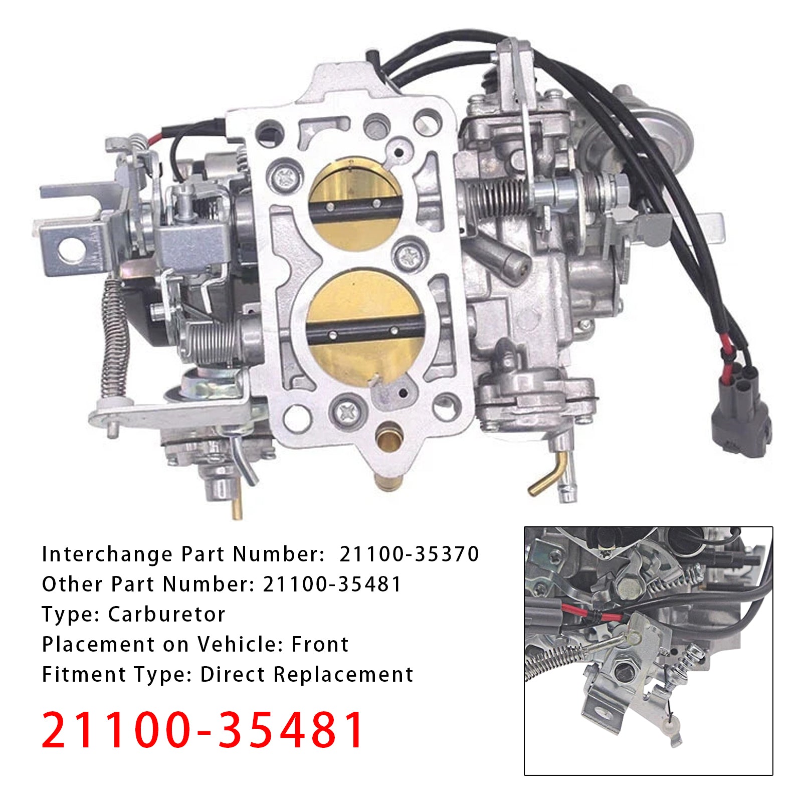 Carburatore 21100-35481 per Toyota 22R SR5 4Runner Landcruiser 1984-1997