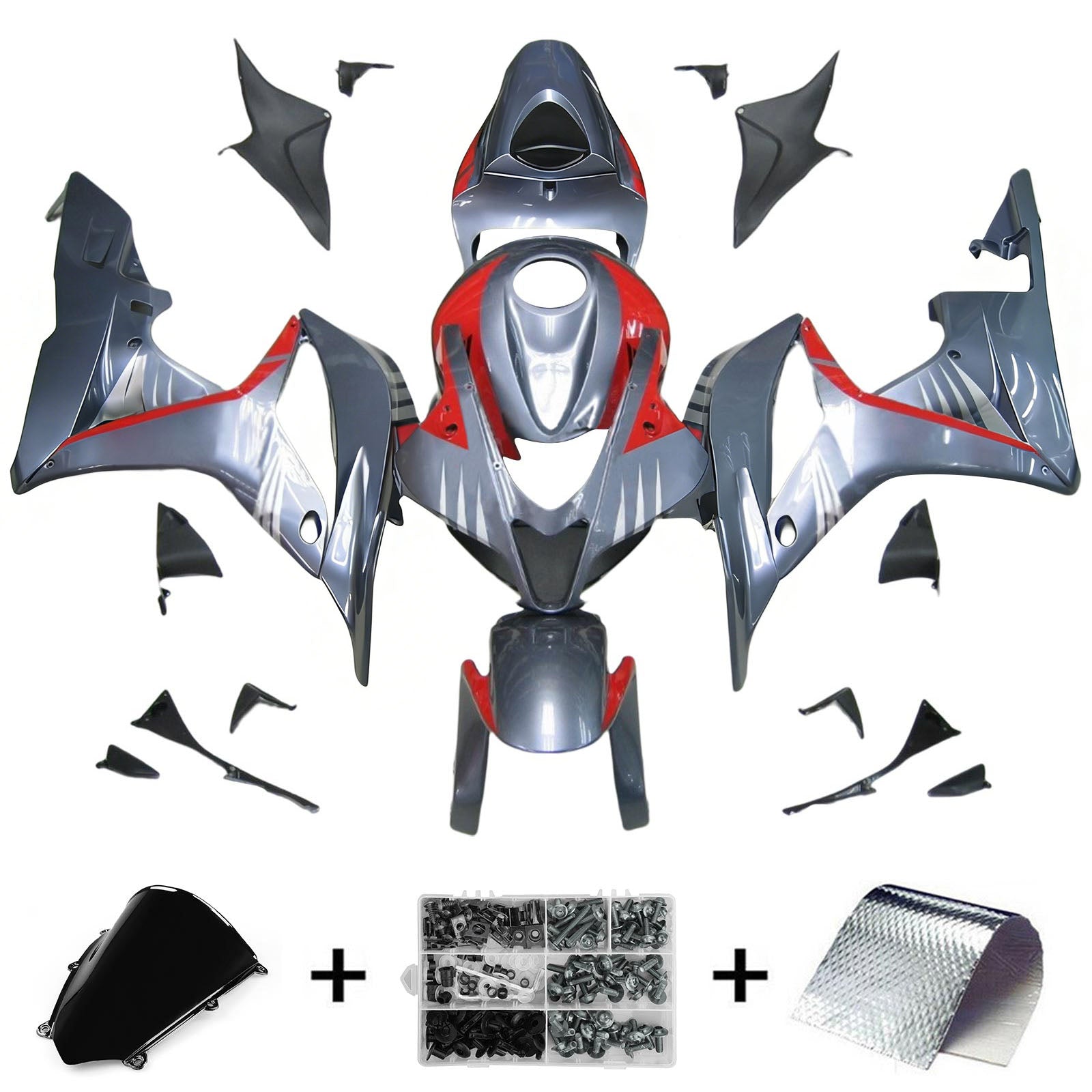 Kit de carénage à injection en plastique ABS pour Honda CBR600RR 2007-2008 F5