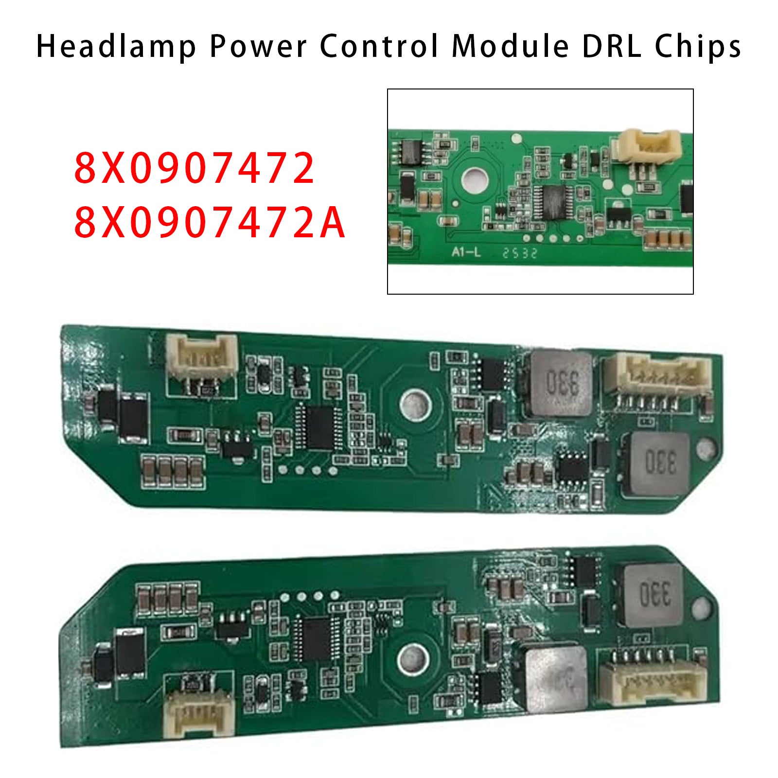 Moduł sterowania zasilaniem reflektorów LED lewych i prawych do Audi A1 (2011-2018) - Numer części : 8X0907472