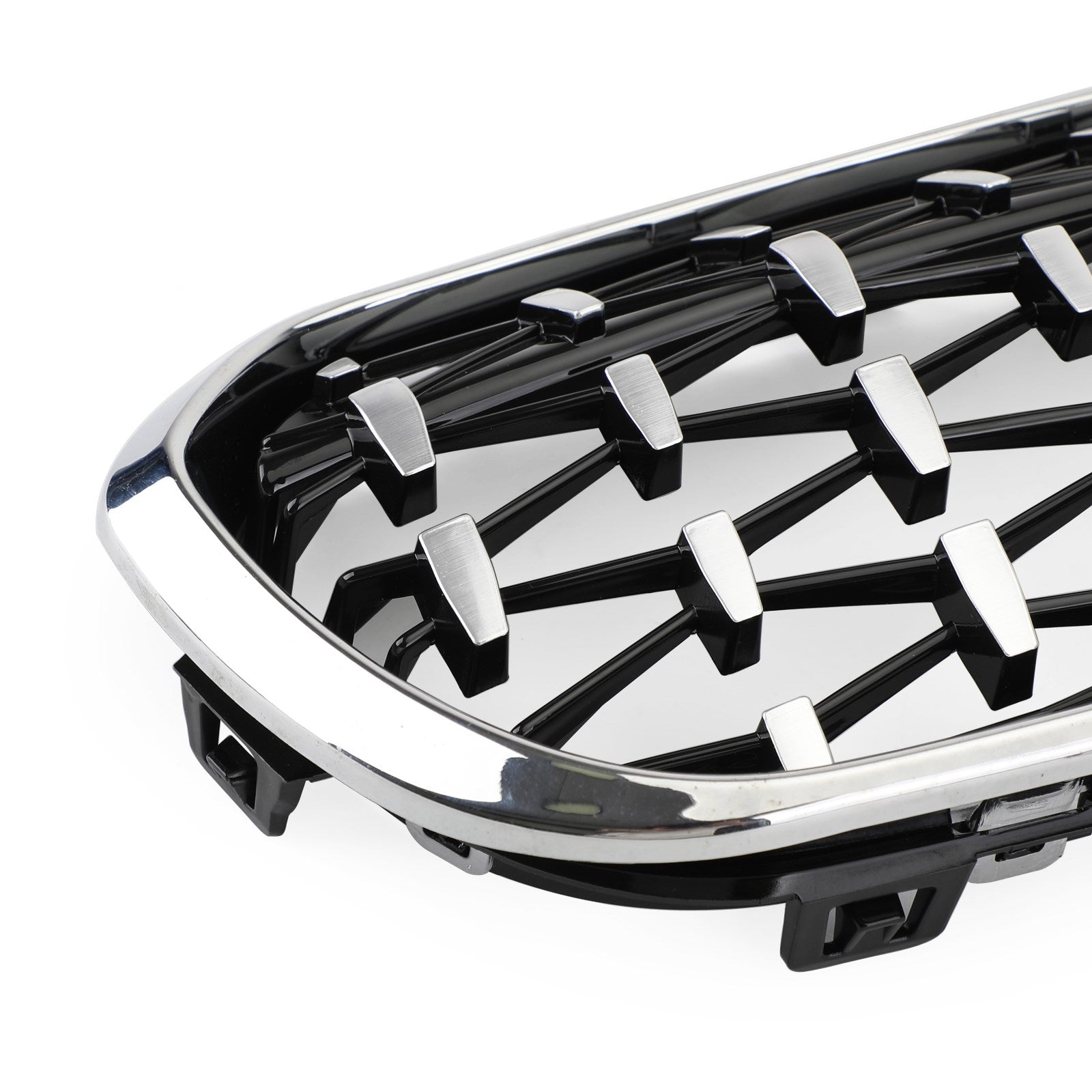 Grid de riñón delantero negro Chrome para BMW 2015-2017 Serie 1 F20/F21
