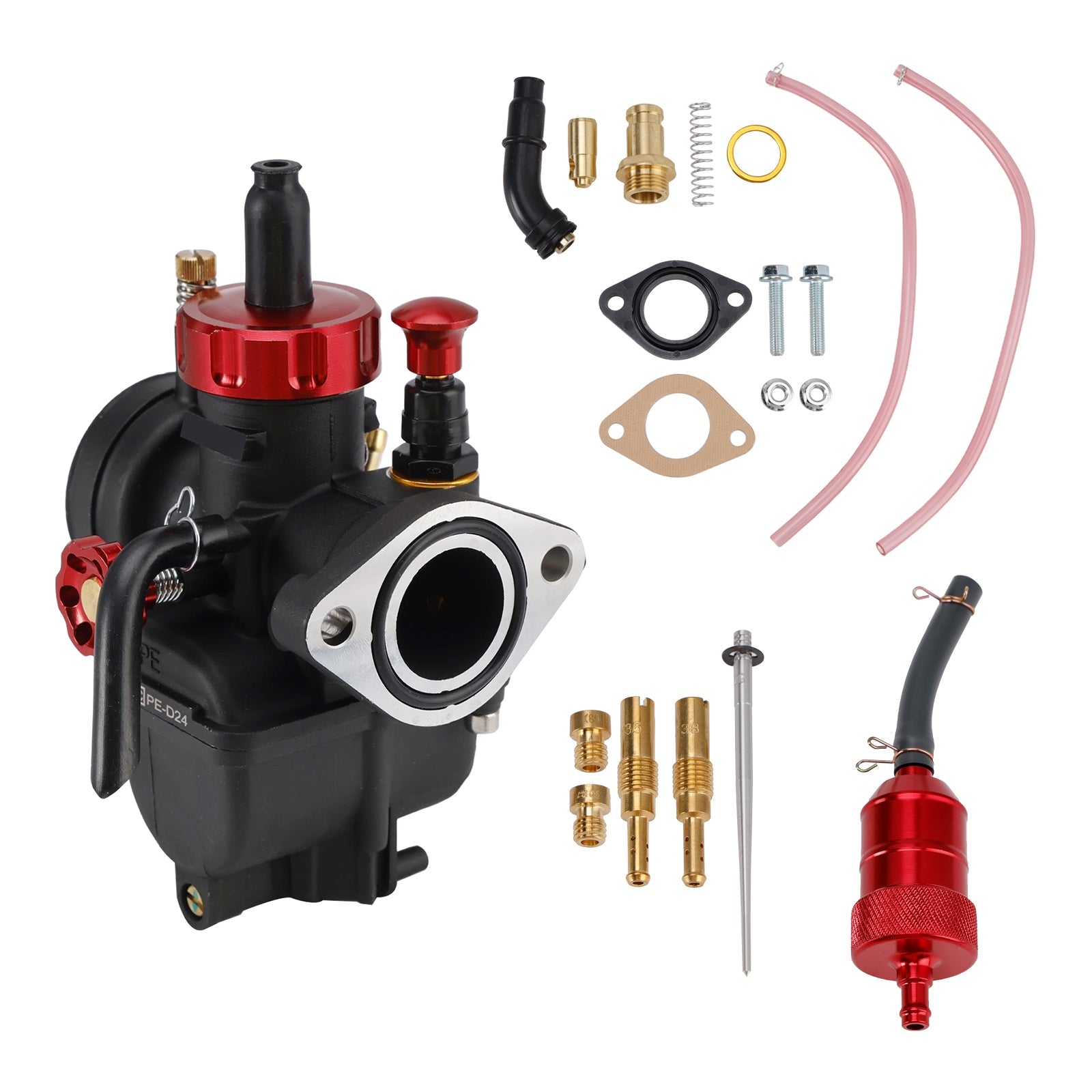 Carburateur de 24 mm pour quad, moto tout-terrain et karting de 140 à 150 cm³.