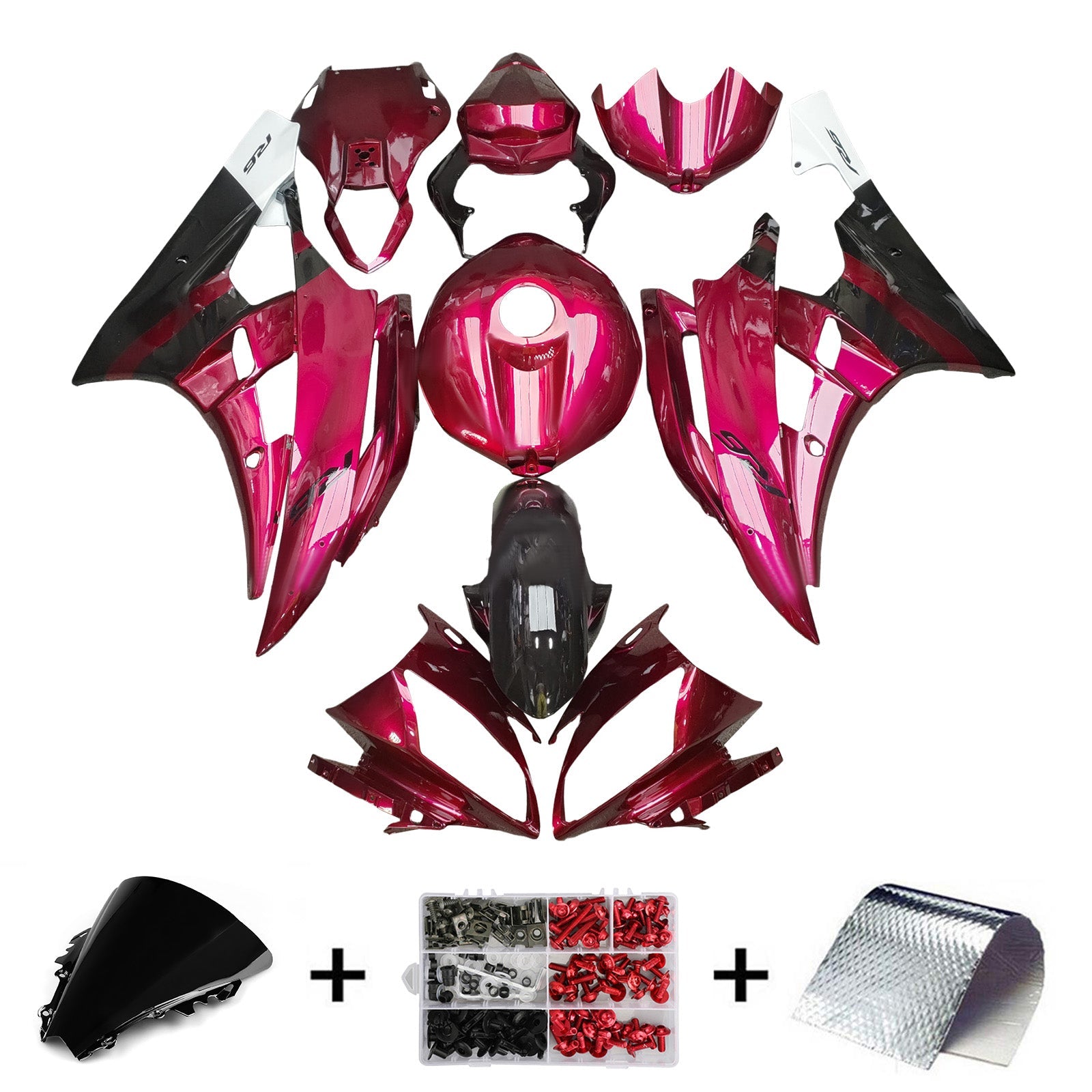 Kit carenatura iniettata in plastica ABS per Yamaha YZFR6 YZF-R6 2006-2007