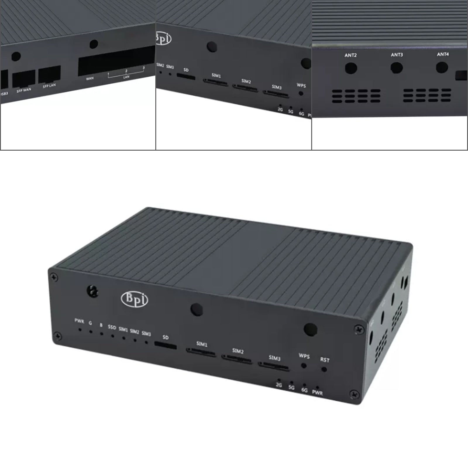 Beschermende schaal in aluminium voor banaan Pi R4 met radiator