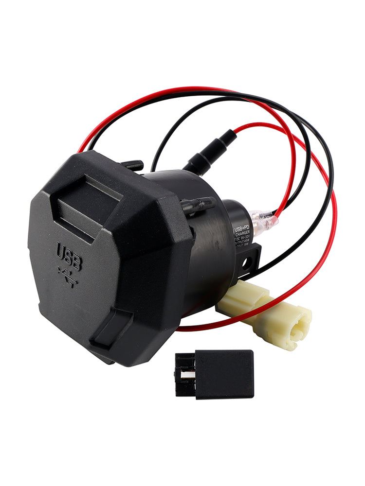USB Charger + Type-C Quick voor Kawasaki Versys 650 2022-2024