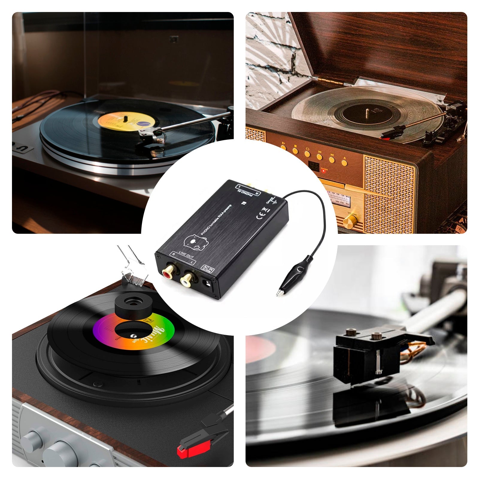 Preamplificatore fono T11, preamplificatore fono MM per giradischi stereo in vinile