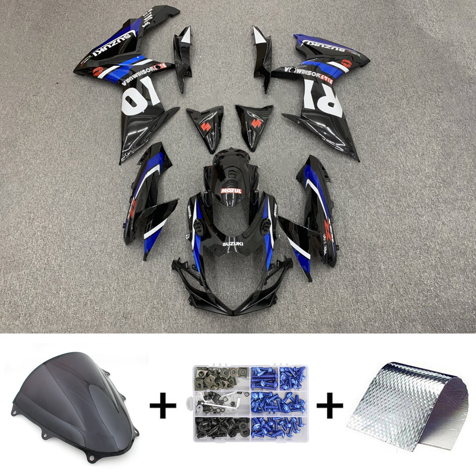 Amotopart Suzuki GSXR 600/750 2011-2025 K11 Kit carena carrozzeria in plastica ABS