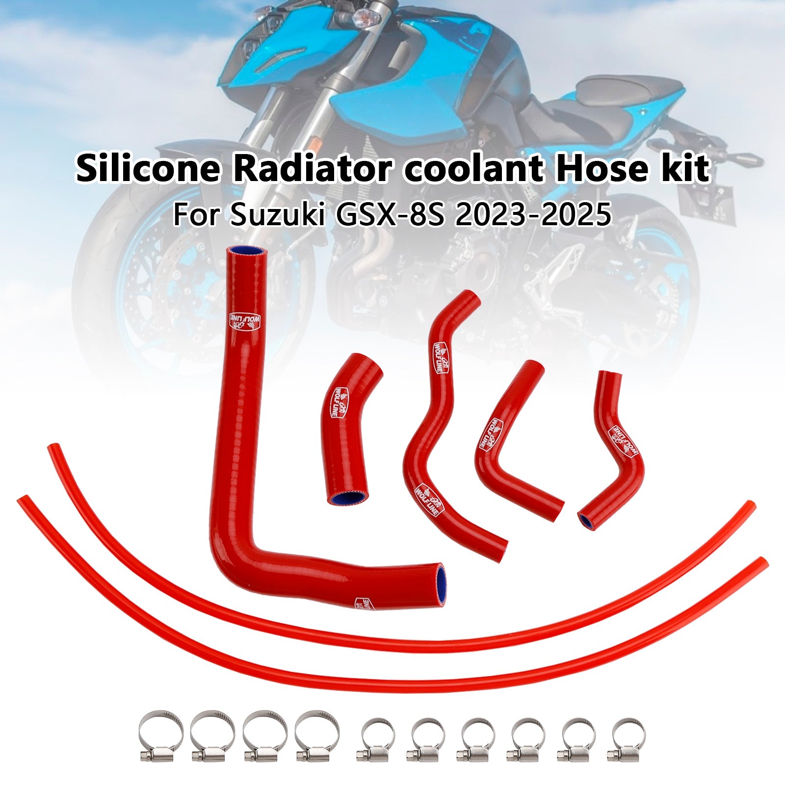 Durite de refroidissement en silicone pour radiateur Suzuki GSX-8S 2023-2025