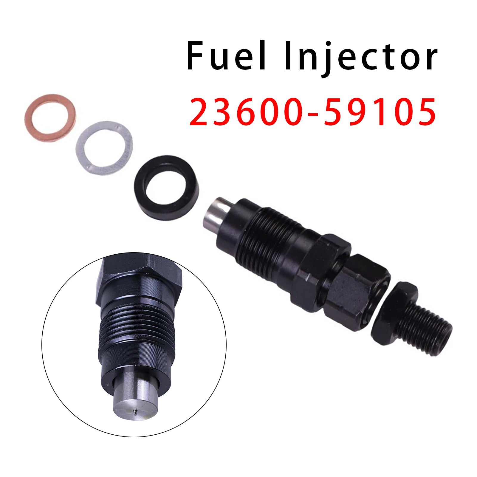 1x Brandstofinjector voor Toyota 3L Hilux Hiace 2.8L Motor 23600-59105