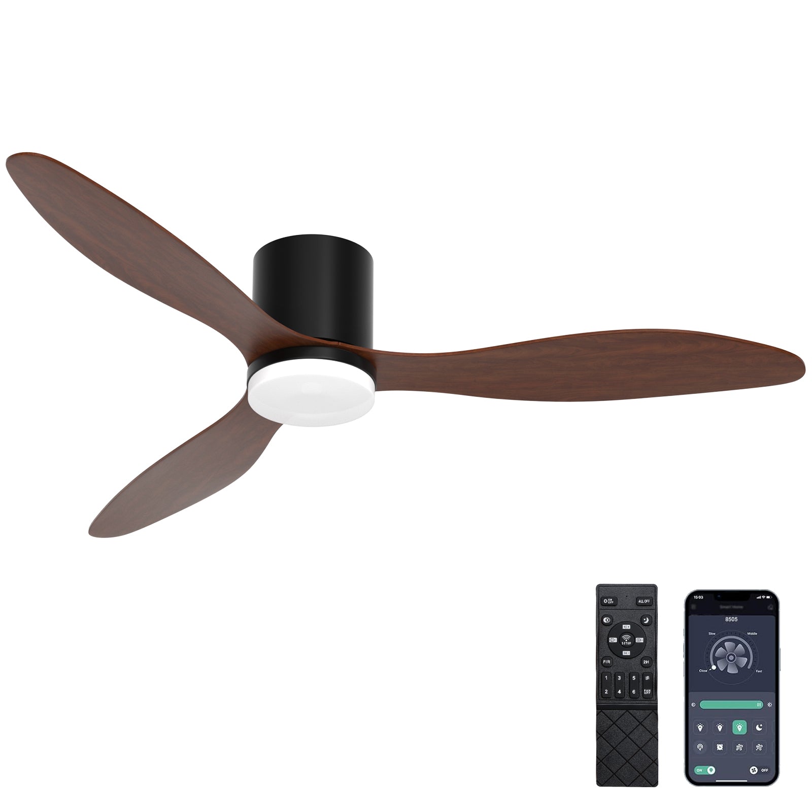 Ventilatore da soffitto da 20 con luci, Ventilatore Moderno a Basso Profilo LED dimmerabile con Telecomando Ventilatore da soffitto da 20 con luci, Ventilatore Moderno a Basso Profilo LED dimmerabile con Telecomando