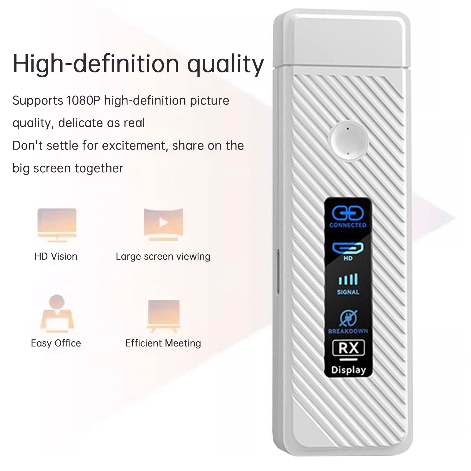 Projecteur sans fil HDMI pour même écran HD 1080P 50M, émetteur-récepteur vidéo