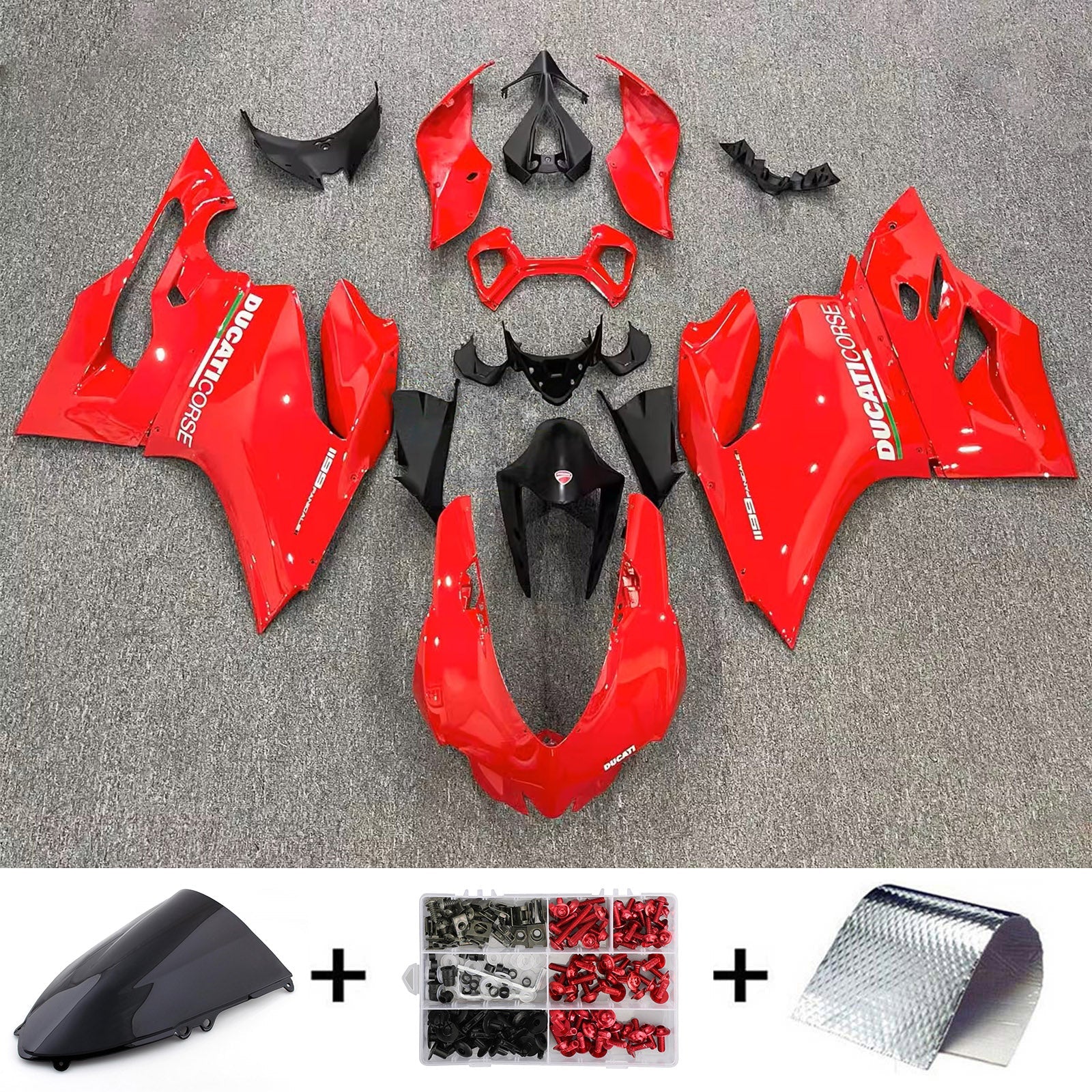 Kit de carénage d'injection Ducati 1199 2012-2015 Carrosserie Plastique ABS