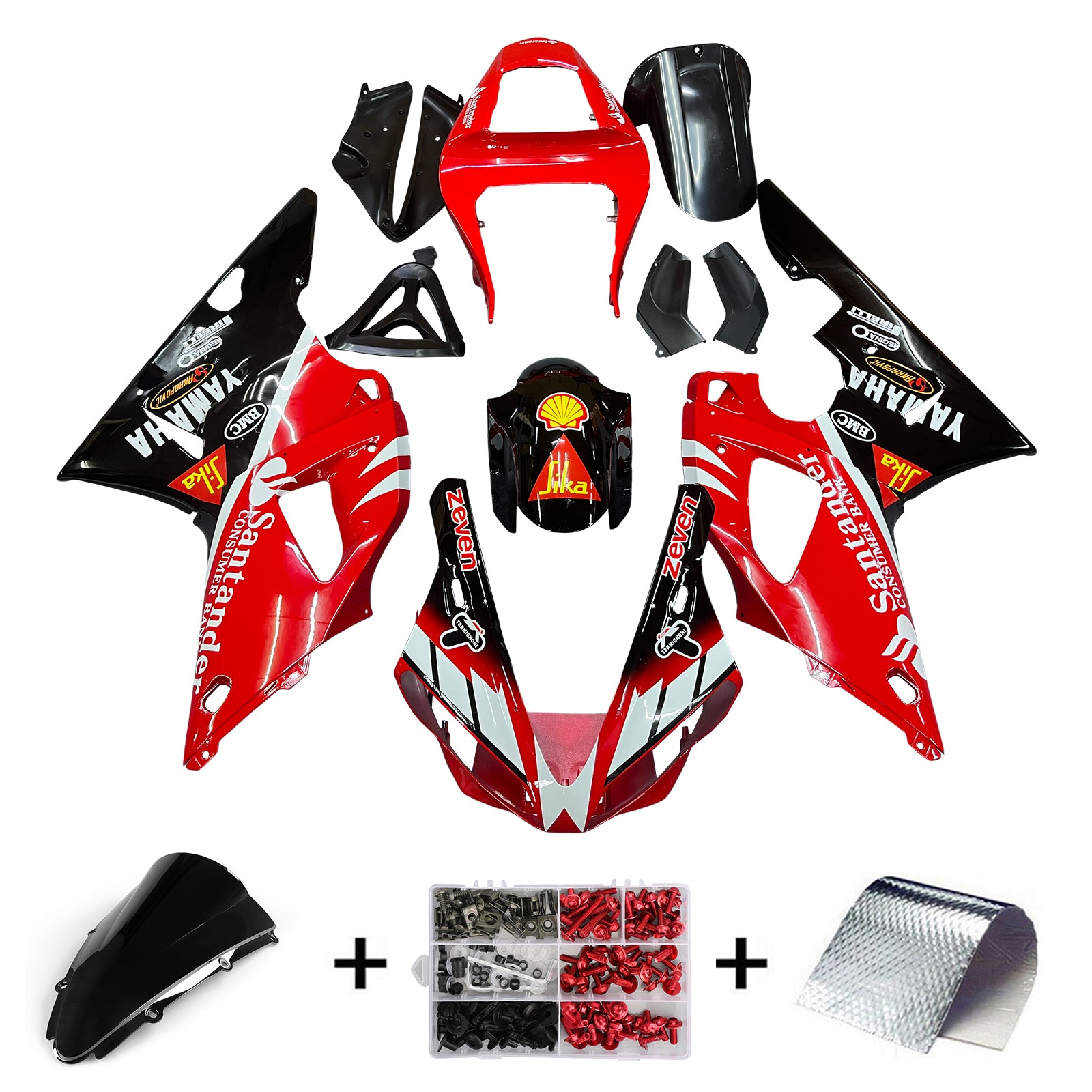 Injection Fairing Kit Bodywork Plastic ABS fit For Yamaha YZF 1000 R1 2000-2001