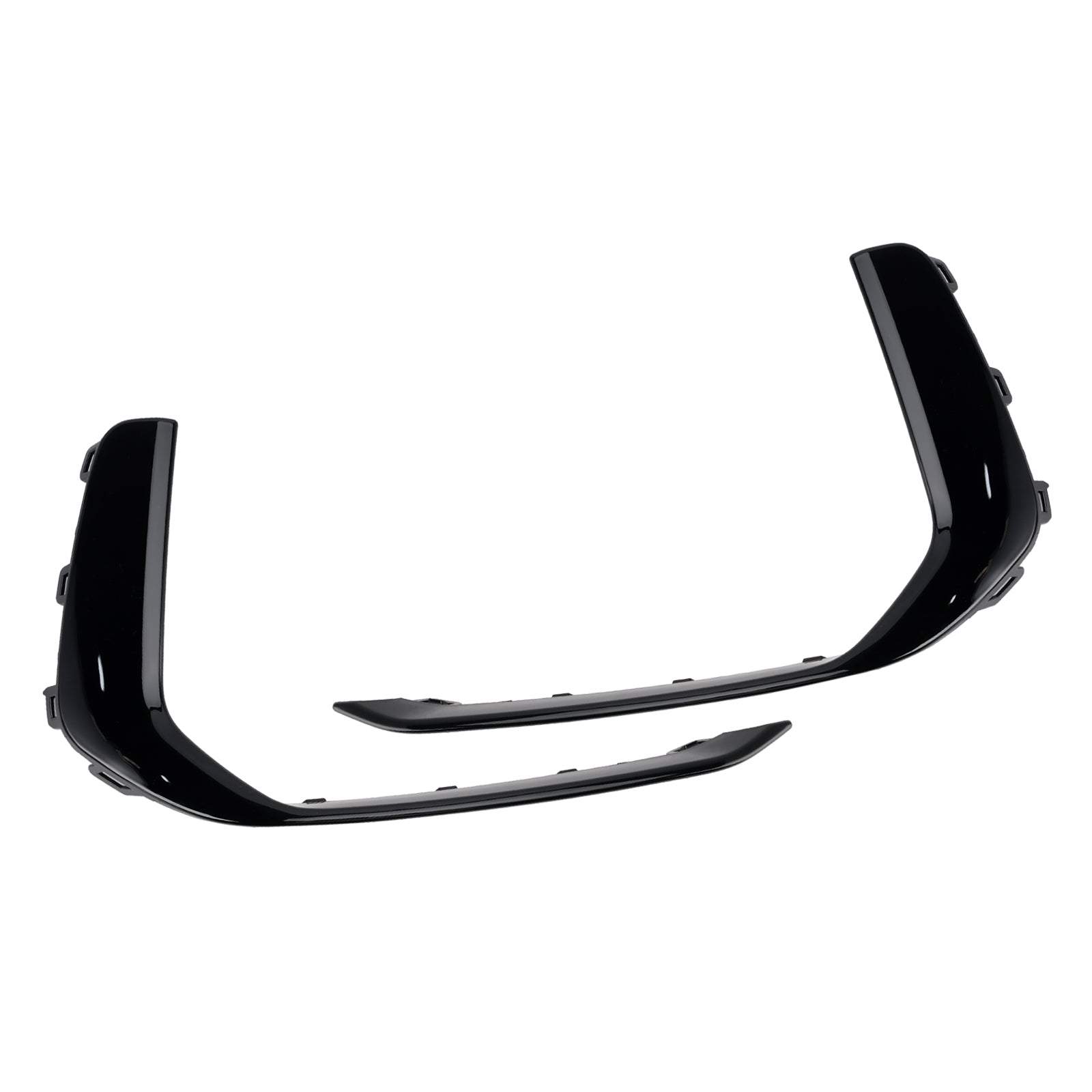 2019-2023 Audi A6 C8 S-Line S6 2 pièces Garniture de phare antibrouillard avant noir