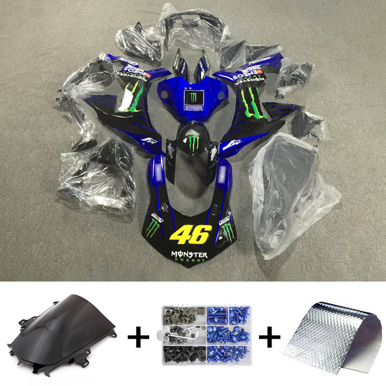 Kit de carenado de inyección Bodywork ABS apto para Yamaha YZF 1000 R1 2015-2019