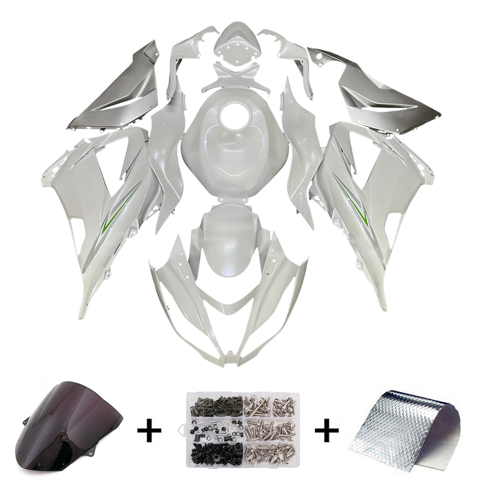 Kit di carenatura a iniezione, carrozzeria in plastica ABS per Kawasaki ZX6R 636 2013-2018