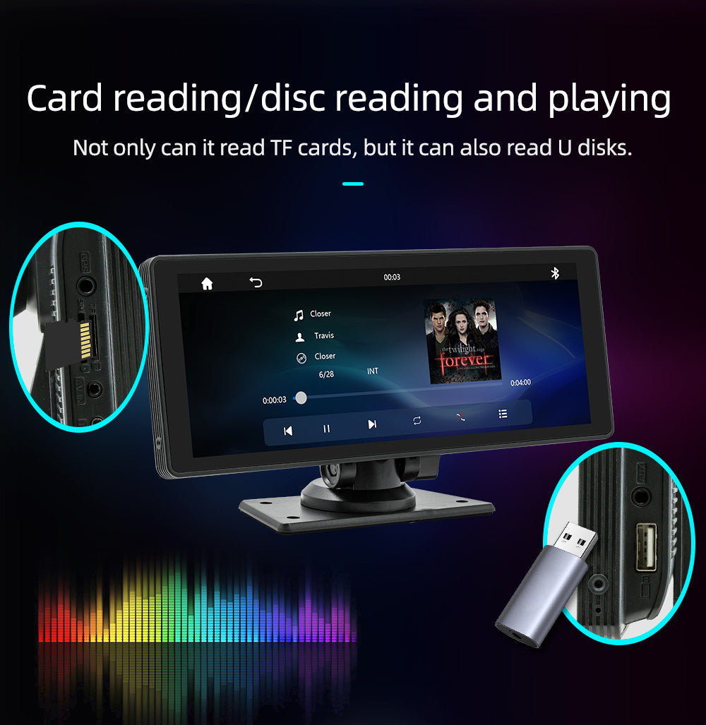 10.26" Carplay Wireless Bluetooth FM Radio Car MP5 Player AHD Registratore Fotocamera