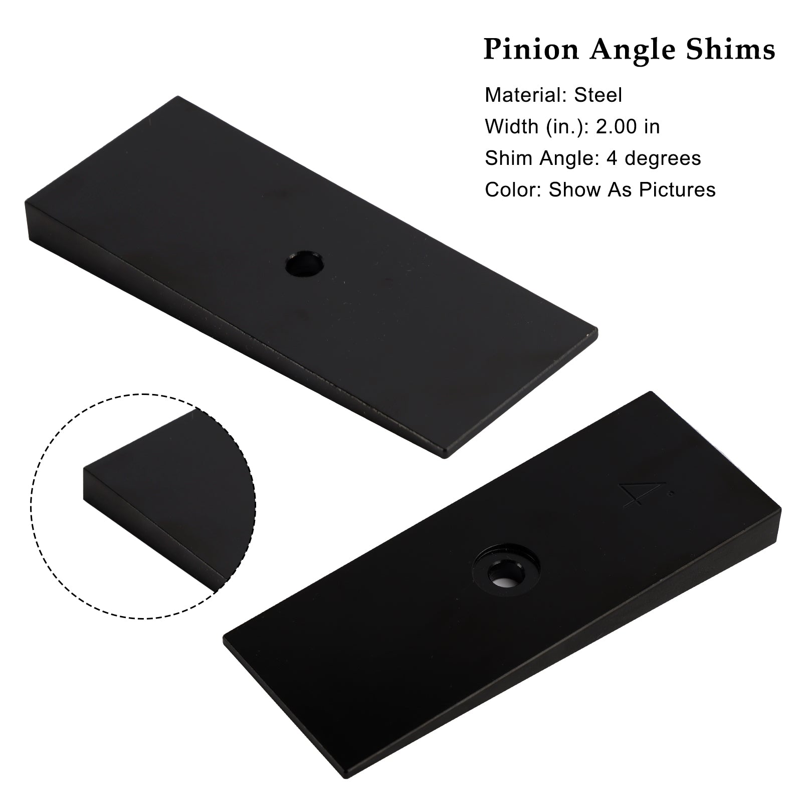 2 kliny o szerokości 2 cali dla 4 -stopowych stalowych sprężyn