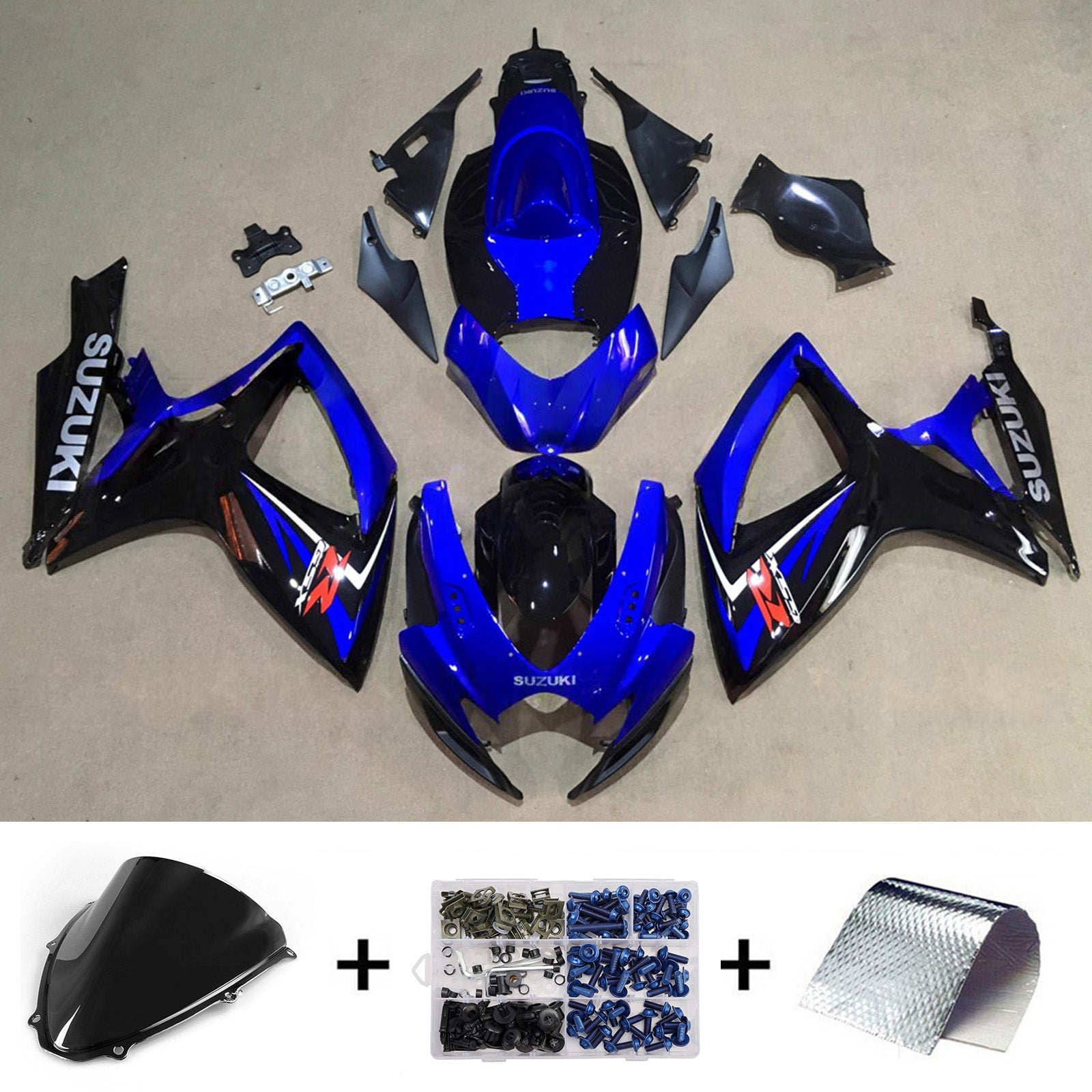 Kit de carénage injecté en plastique ABS pour Suzuki GSXR 600/750 2006-2007 K6