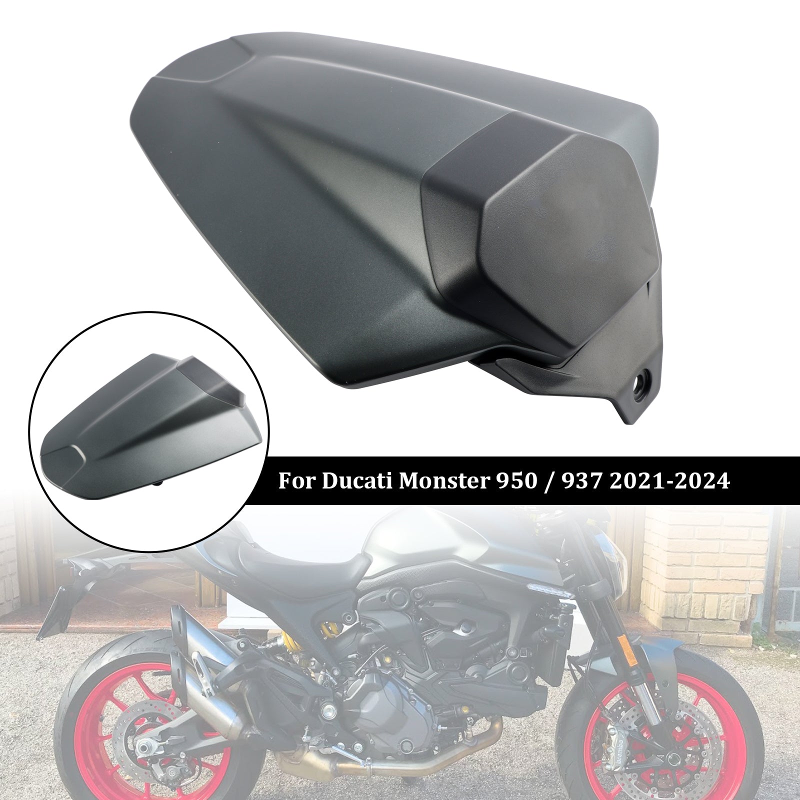 Cubierta del asiento trasero cubierta de carro para Ducati Monster 950 937 2021-2024