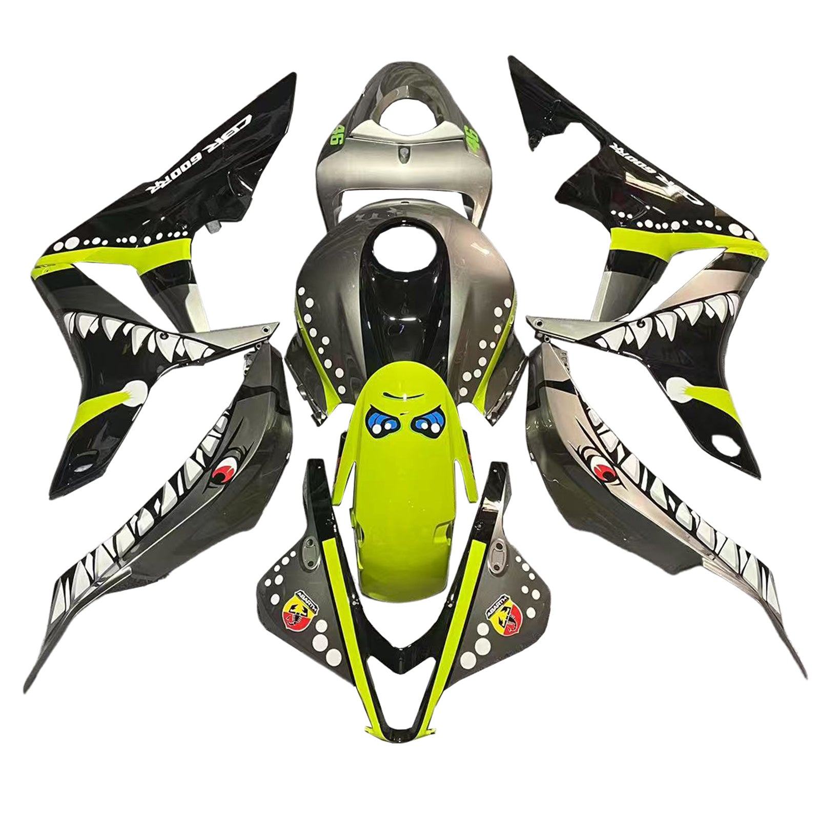 Honda CBR600R 2007-2008 F5 ABS Plastic -sarjapakkaus Honda CBR600R: lle