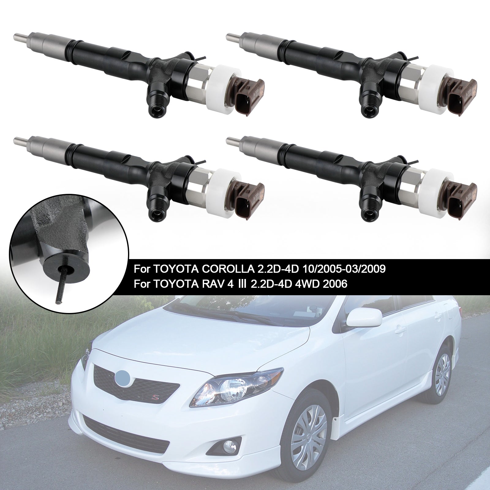 4 szt. Wtryskiwacze paliwa 23670-0R020 dla Toyota Corolla RAV4 095000-6040