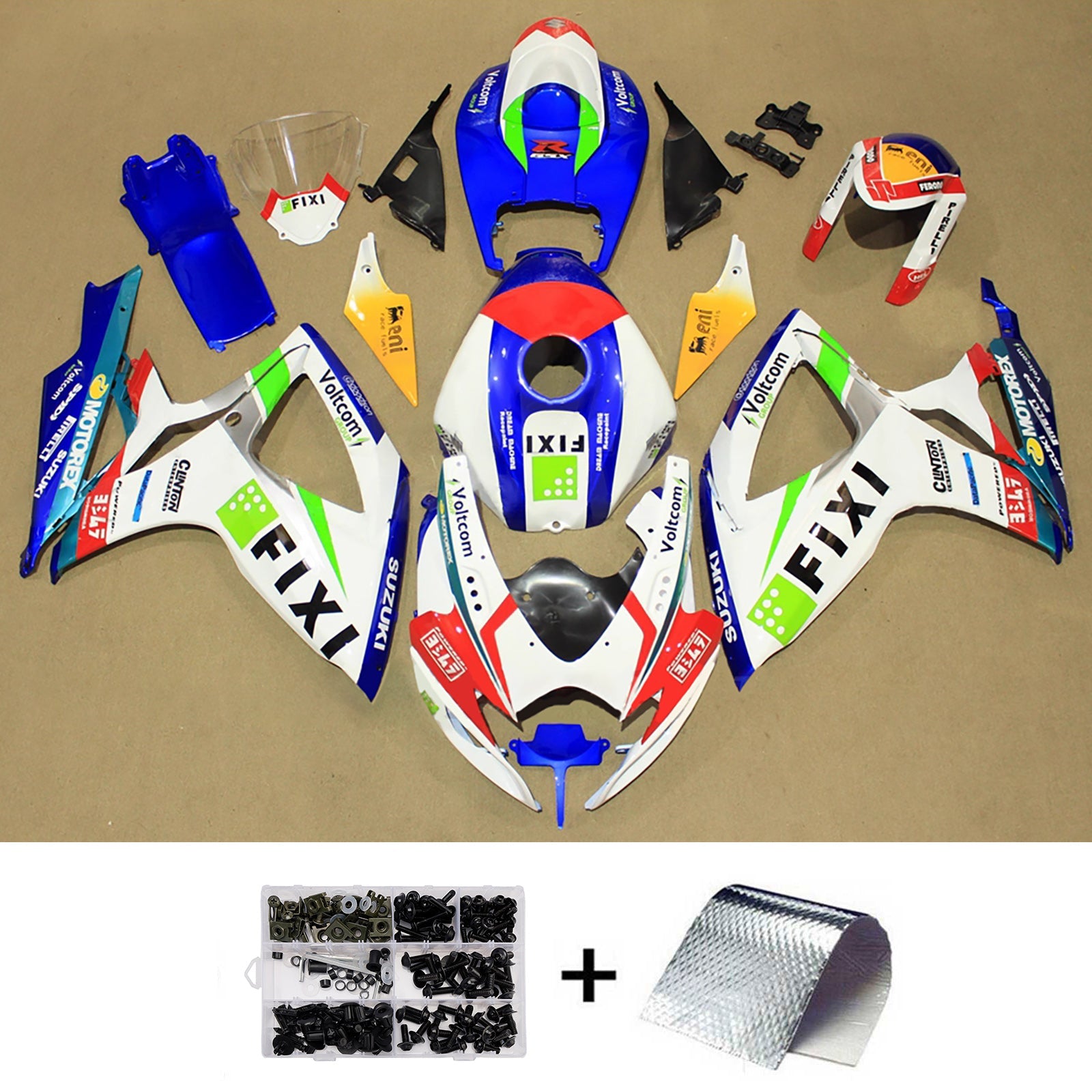 Kit de carénage injecté en plastique ABS pour Suzuki GSXR 600/750 2006-2007 K6