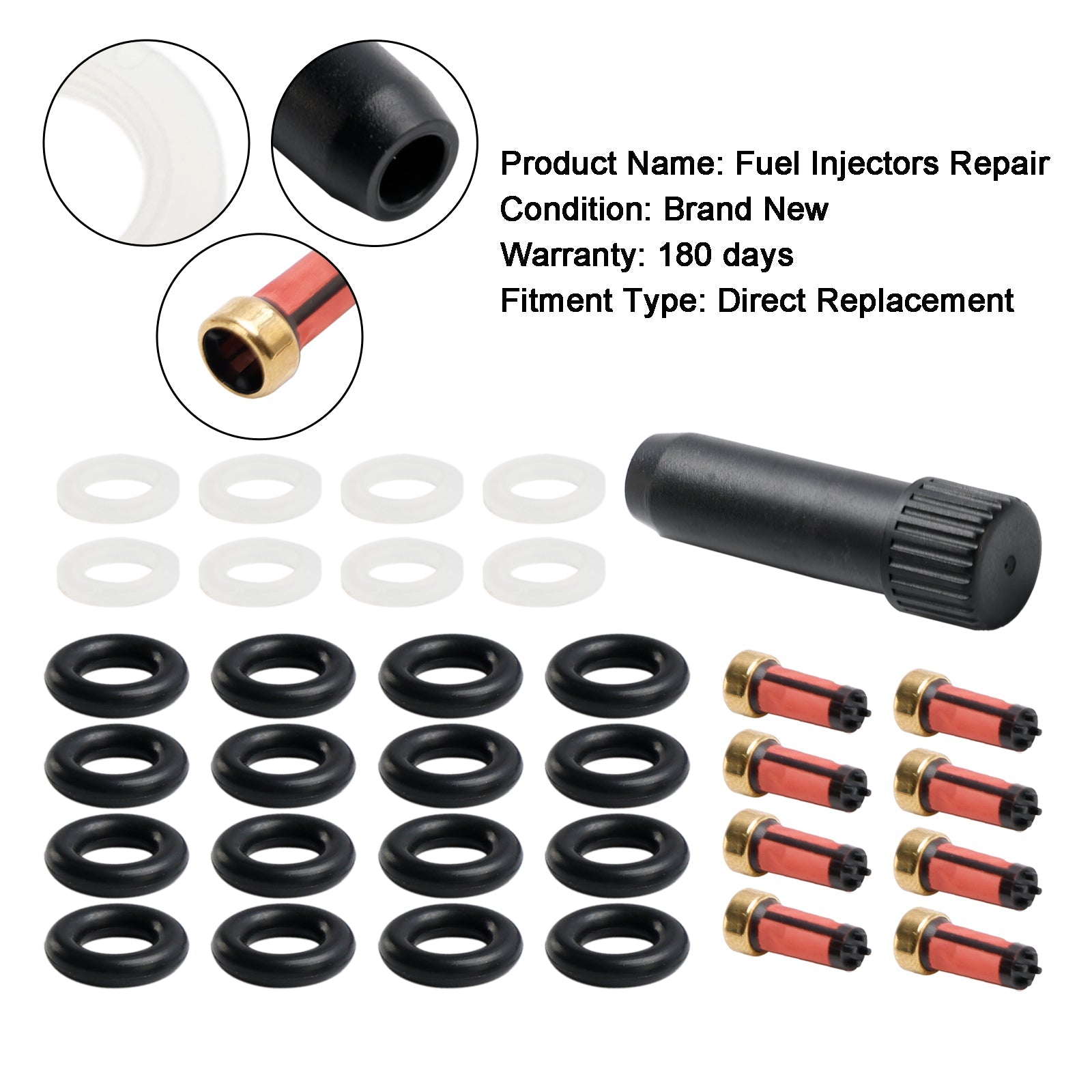 Kit de joint de réparation d'injecteur de carburant 0280155823 pour BMW 540i 740i 740iL V8 FJ754