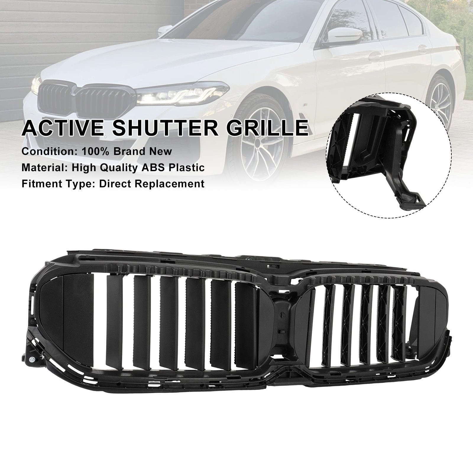 2021-2023 Pour BMW Série 5 G30 G31 Volet d'air actif de calandre avant avec moteur 51119498612