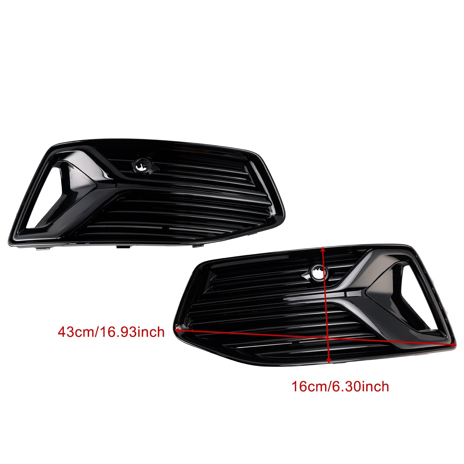 Grille de protection antibrouillard pour pare-chocs avant Audi A6 C8 2019-2023, 2 pièces