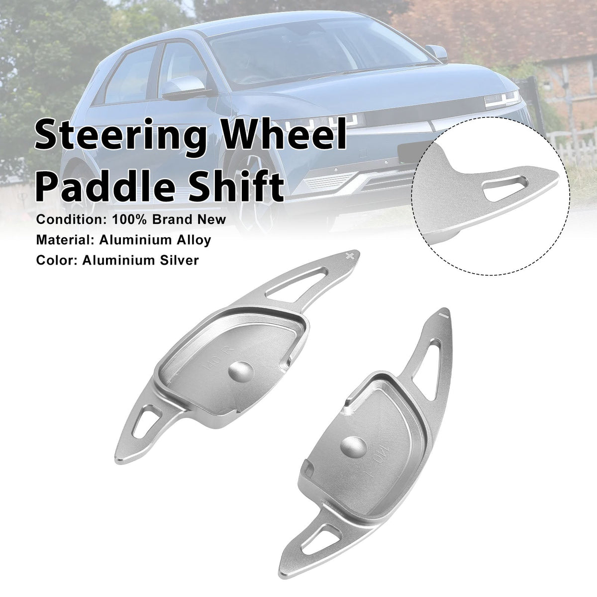 Stuurschakelpaddles voor Hyundai Ioniq 5 2021-2023, zilver aluminium