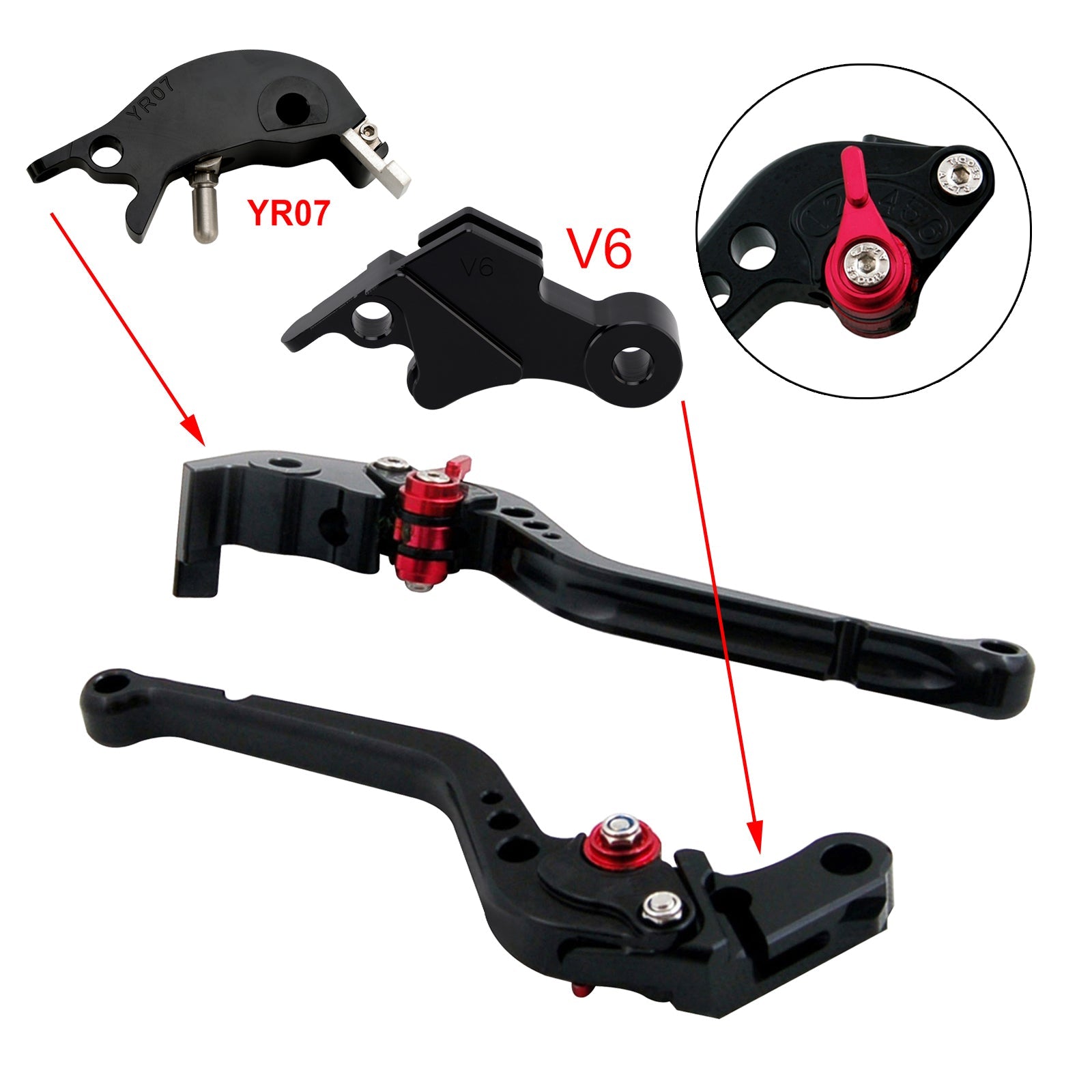 Levier de frein et d'embrayage long compatible avec YAMAHA XSR900 XSR900GP MT-09 MT-09SP 2024-2025