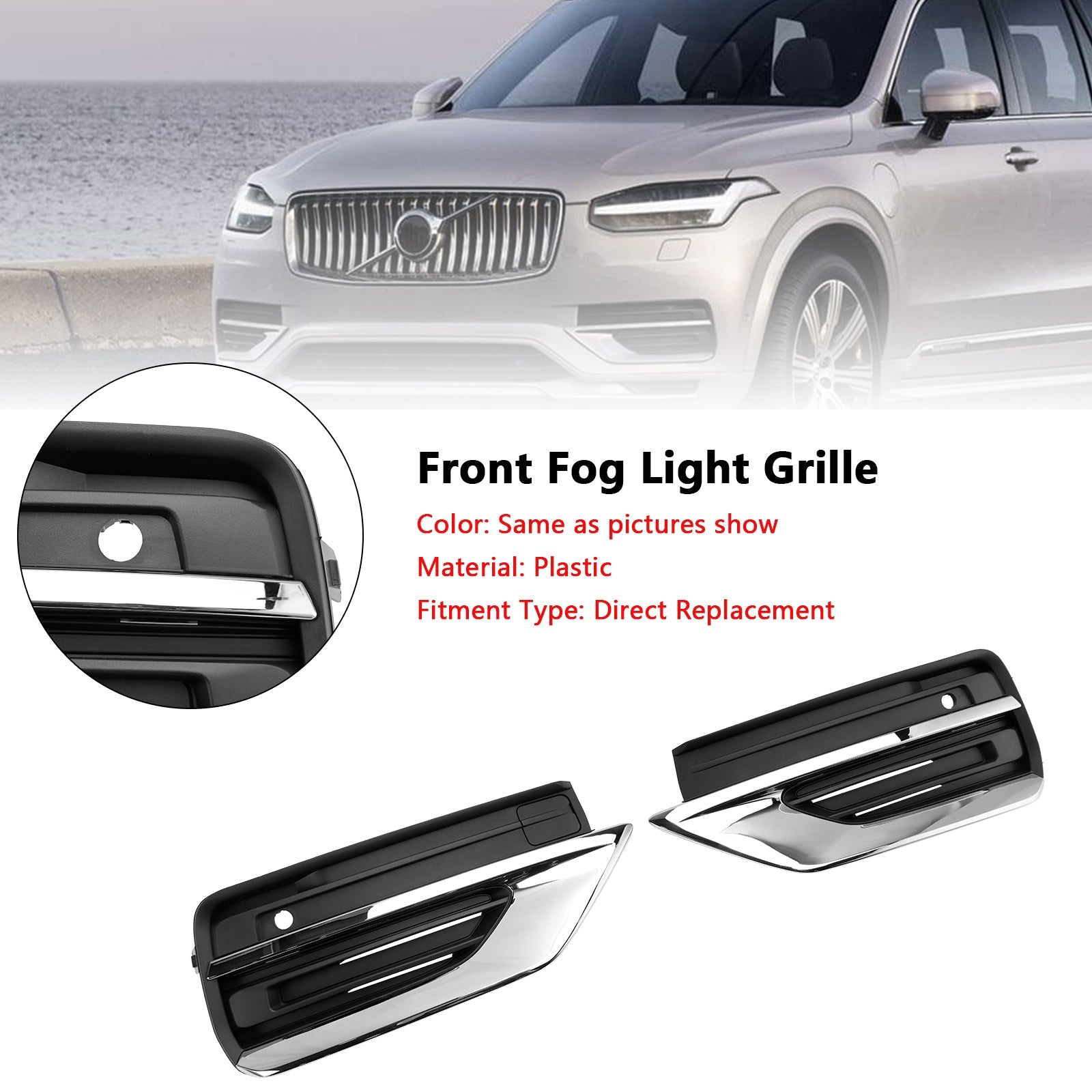 Fog lichtrooster voor Volvo XC90 2-kamers bumper 2021-2024 31663514