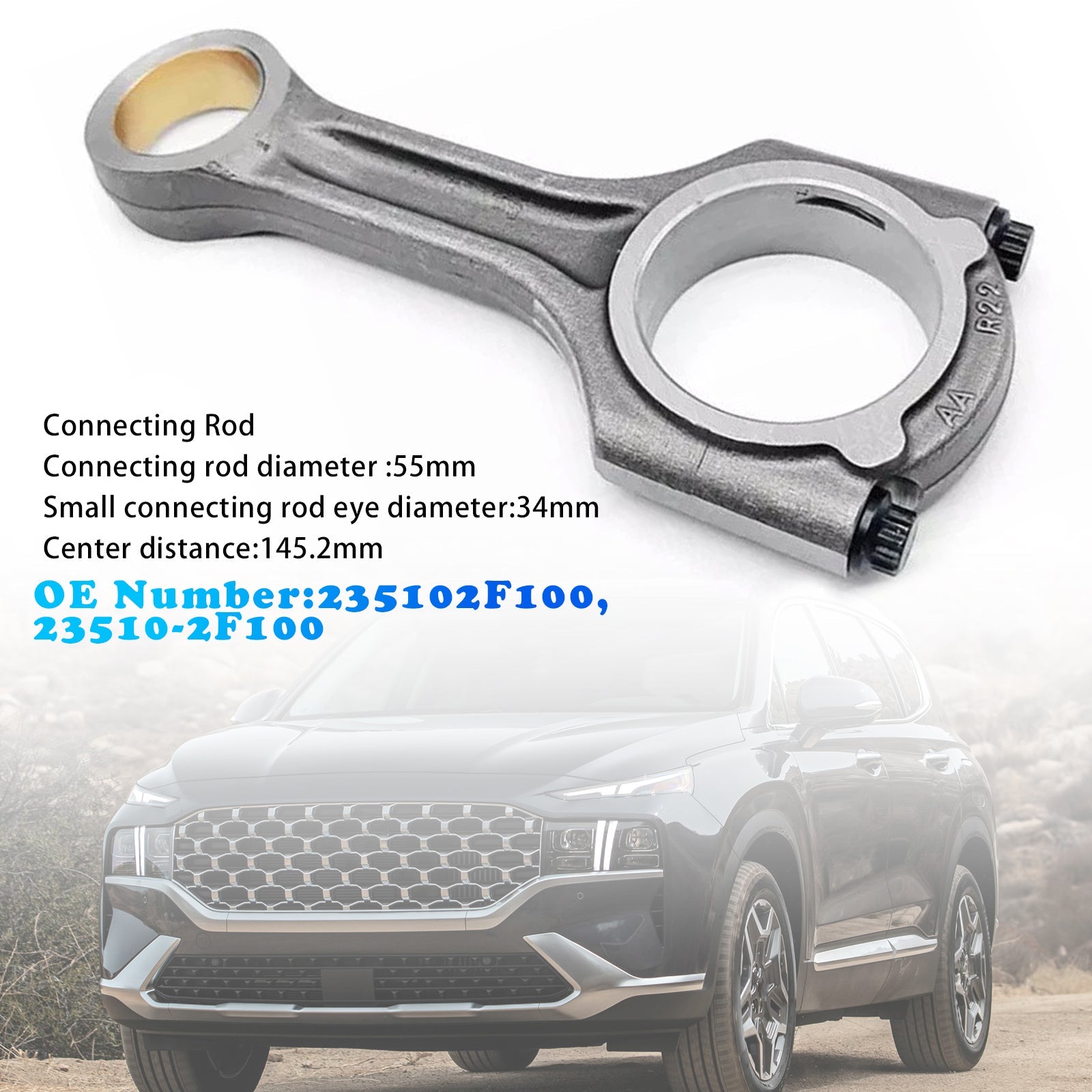 23510-2F100 ojnica za motor Hyundai Maxcruise Santa Fe 2.2L CRDI D4HB