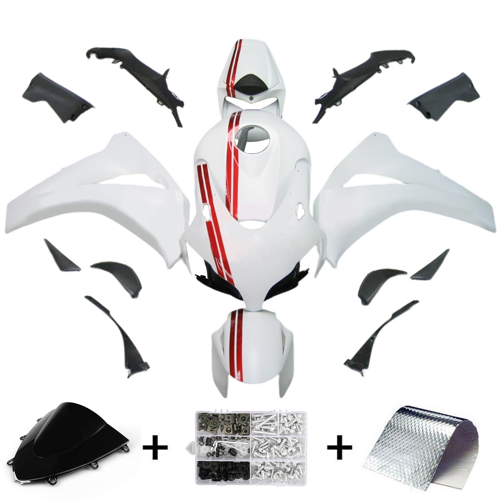 Kit de carénage injecté en plastique ABS pour Honda CBR1000RR 2008-2011